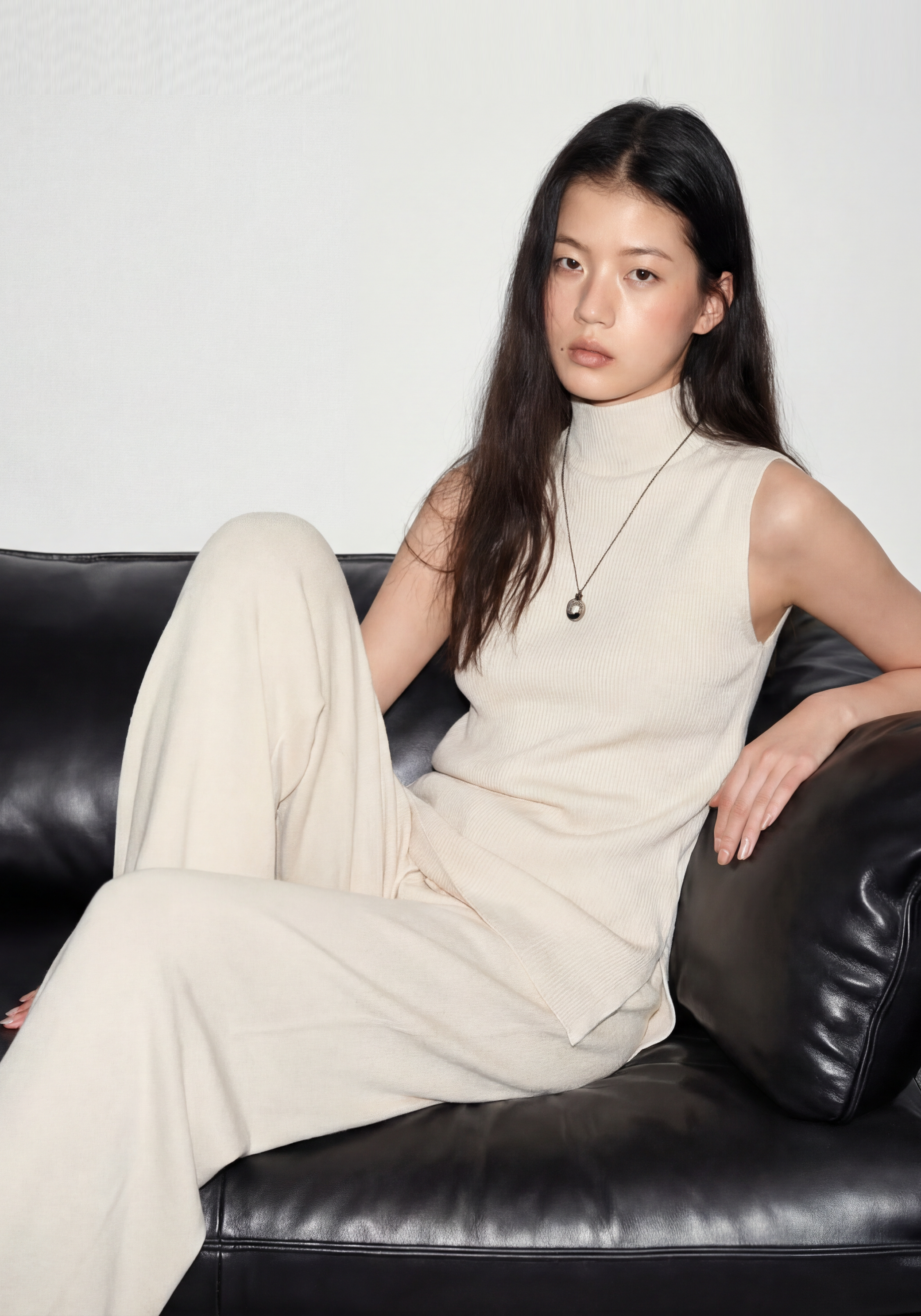 Form Side-Slit Top - Americano Mysto Cashmere