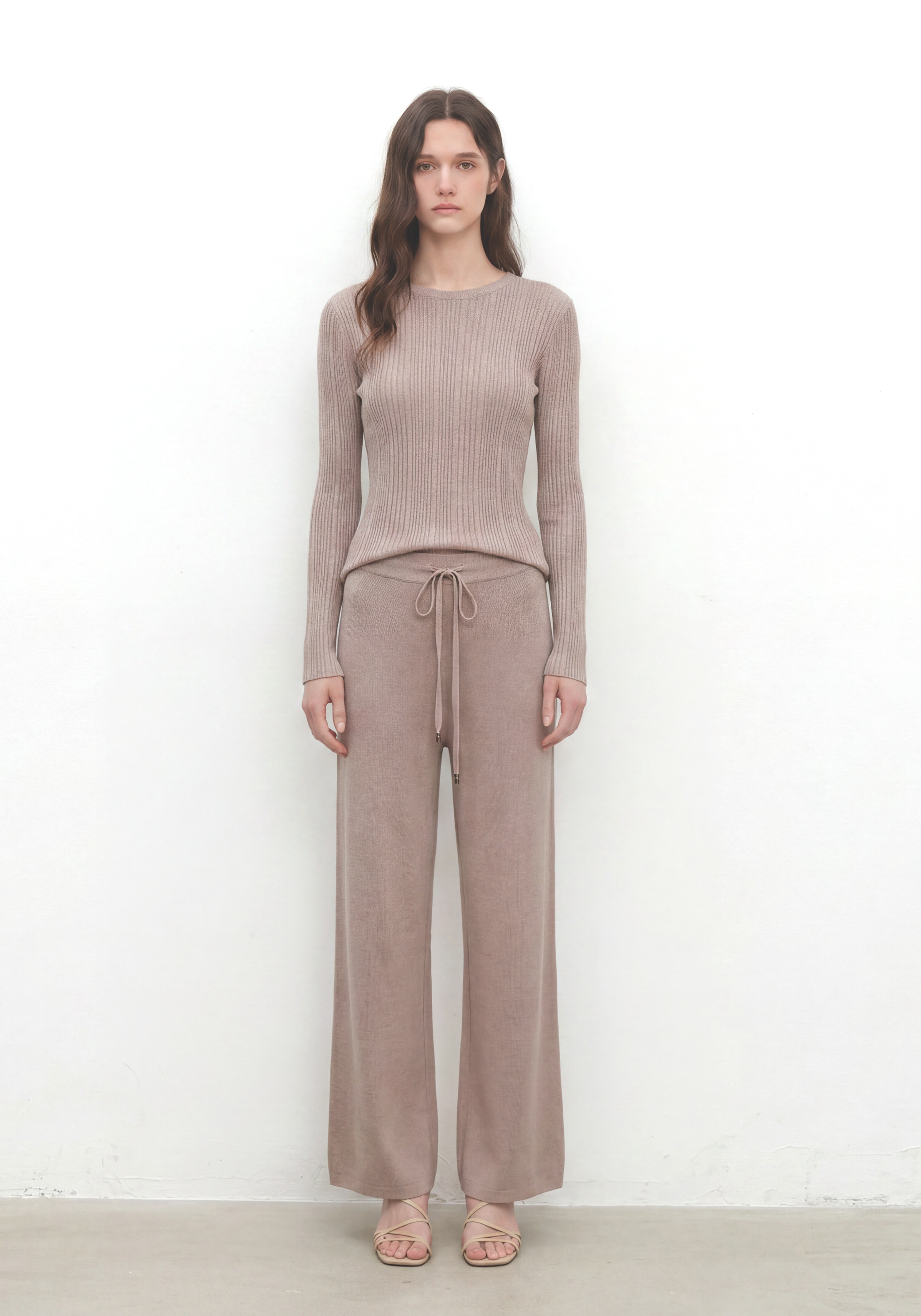 Linea Rib Sheer Top Mysto Cashmere