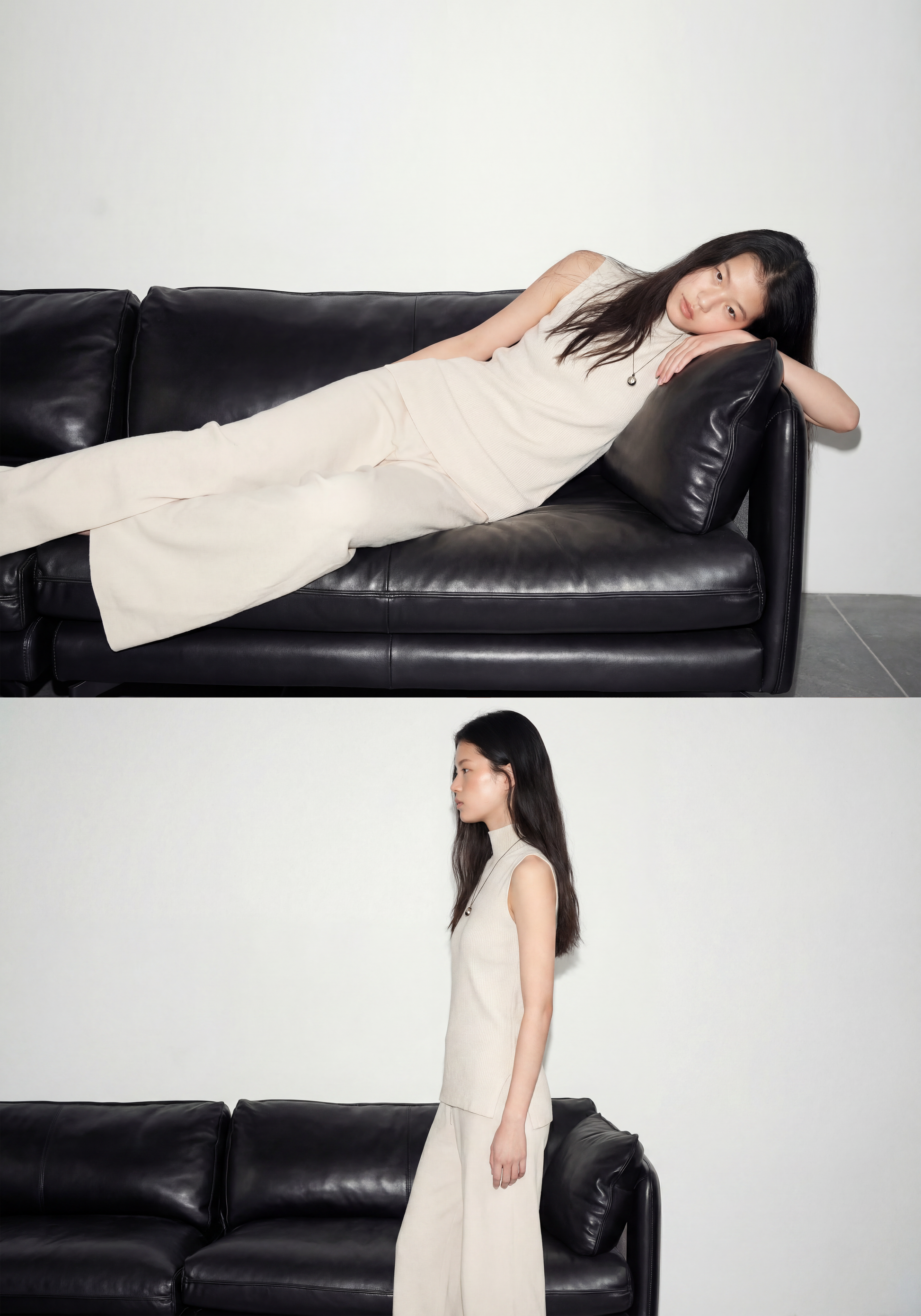 Form Side-Slit Top - Americano Mysto Cashmere