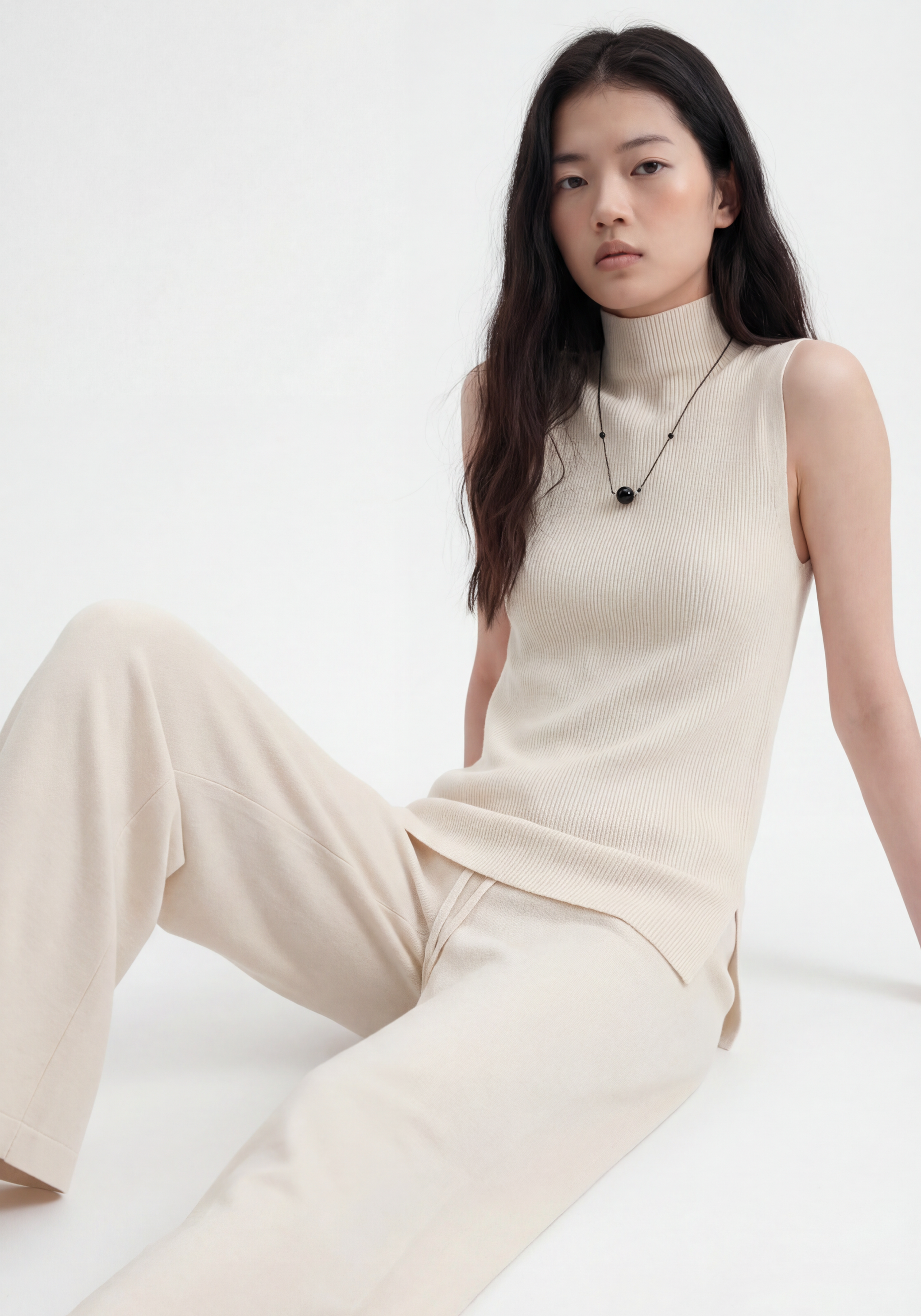 Form Side-Slit Top - Americano Mysto Cashmere
