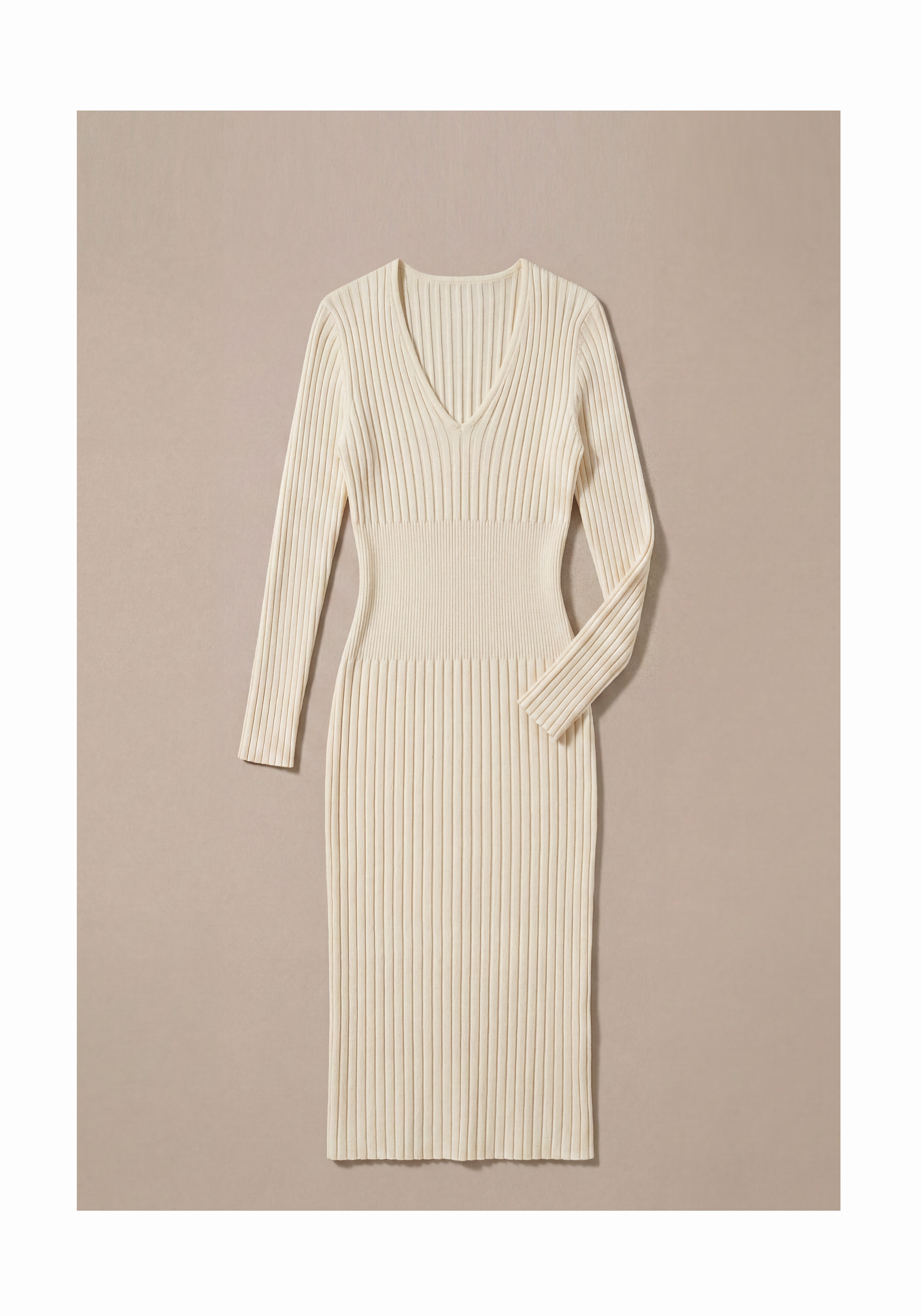Noir Ribbed Dress Mysto Cashmere