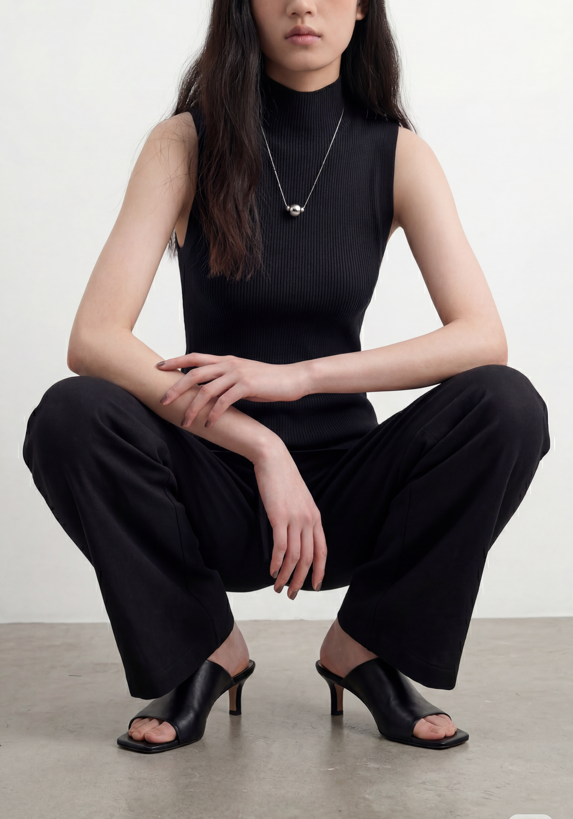 Form Side-Slit Top Mysto Cashmere
