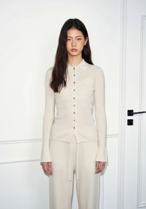 Form Collared Cardigan - A Mysto Cashmere