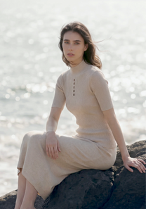 Halo Mock Neck Top Mysto Cashmere