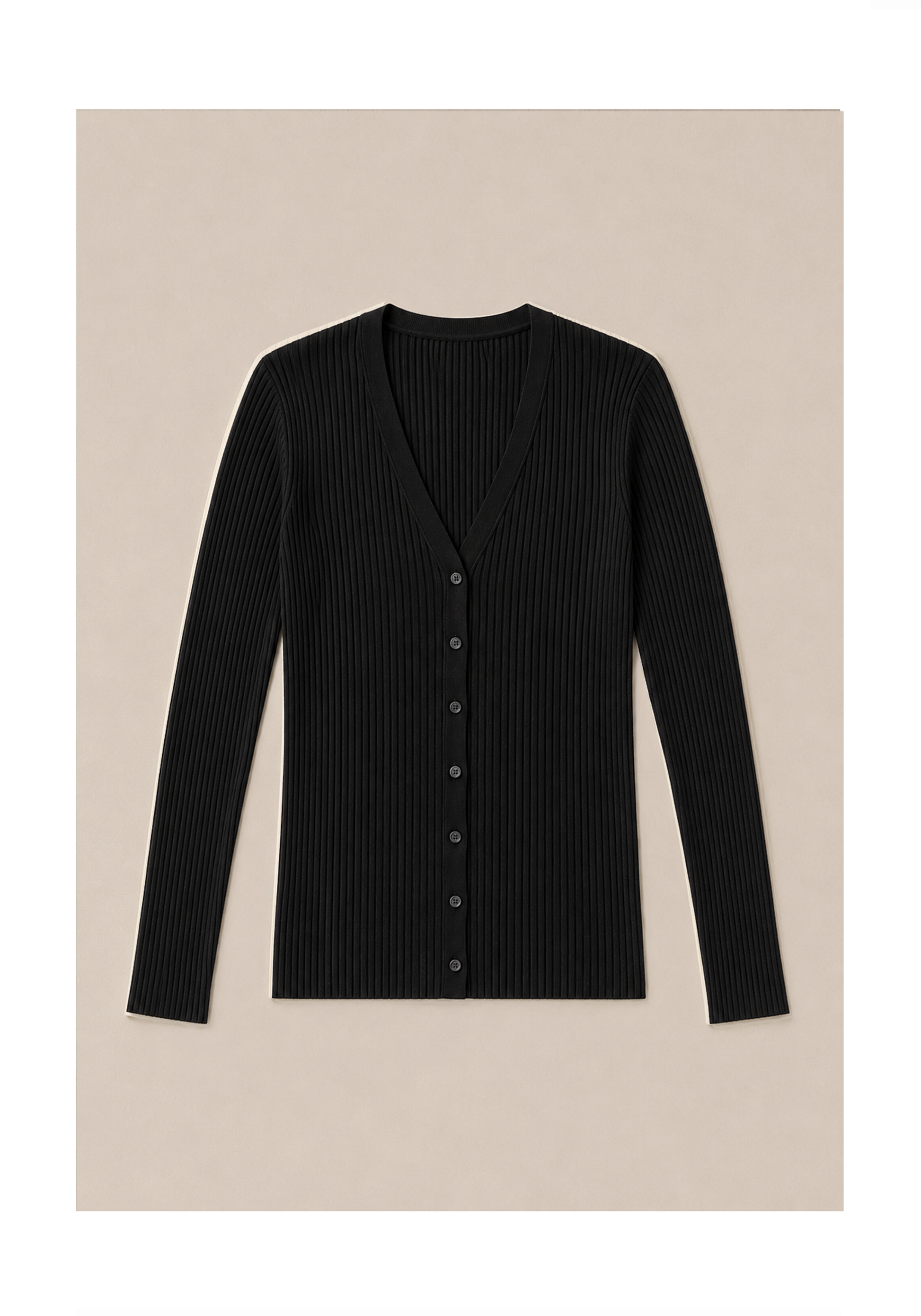 Linea Rib Cardigan Mysto Cashmere