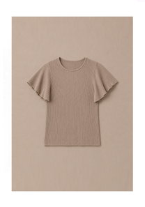 Linea Air Ruffle Top Mysto Cashmere