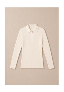 Mist Quater Zip Sweater Mysto Cashmere