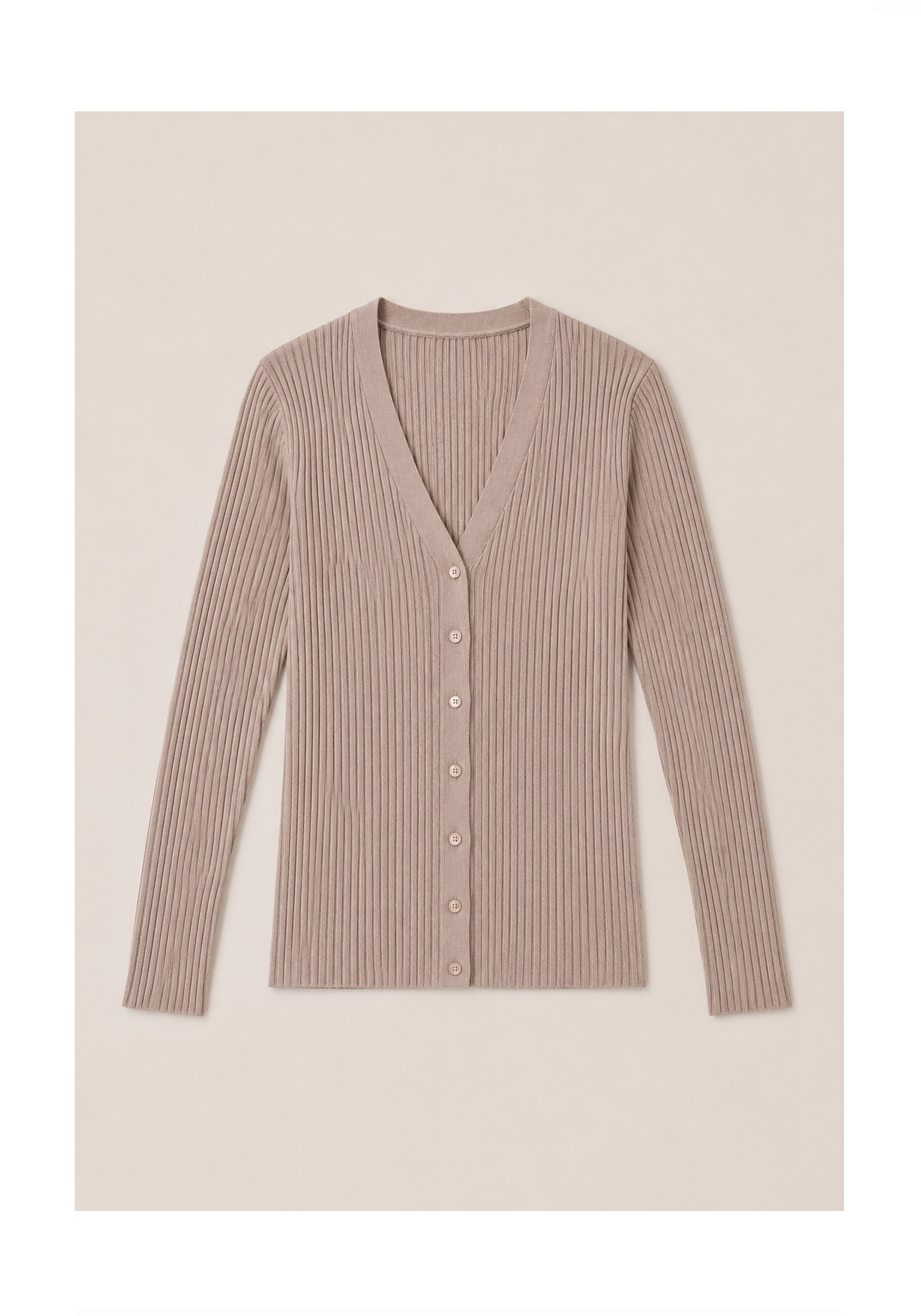 Linea Rib Cardigan Mysto Cashmere