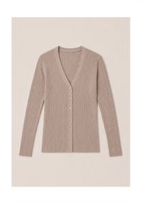 Linea Rib Cardigan Mysto Cashmere
