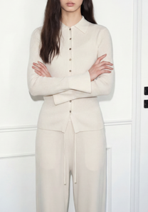 Form Collared Cardigan - A Mysto Cashmere