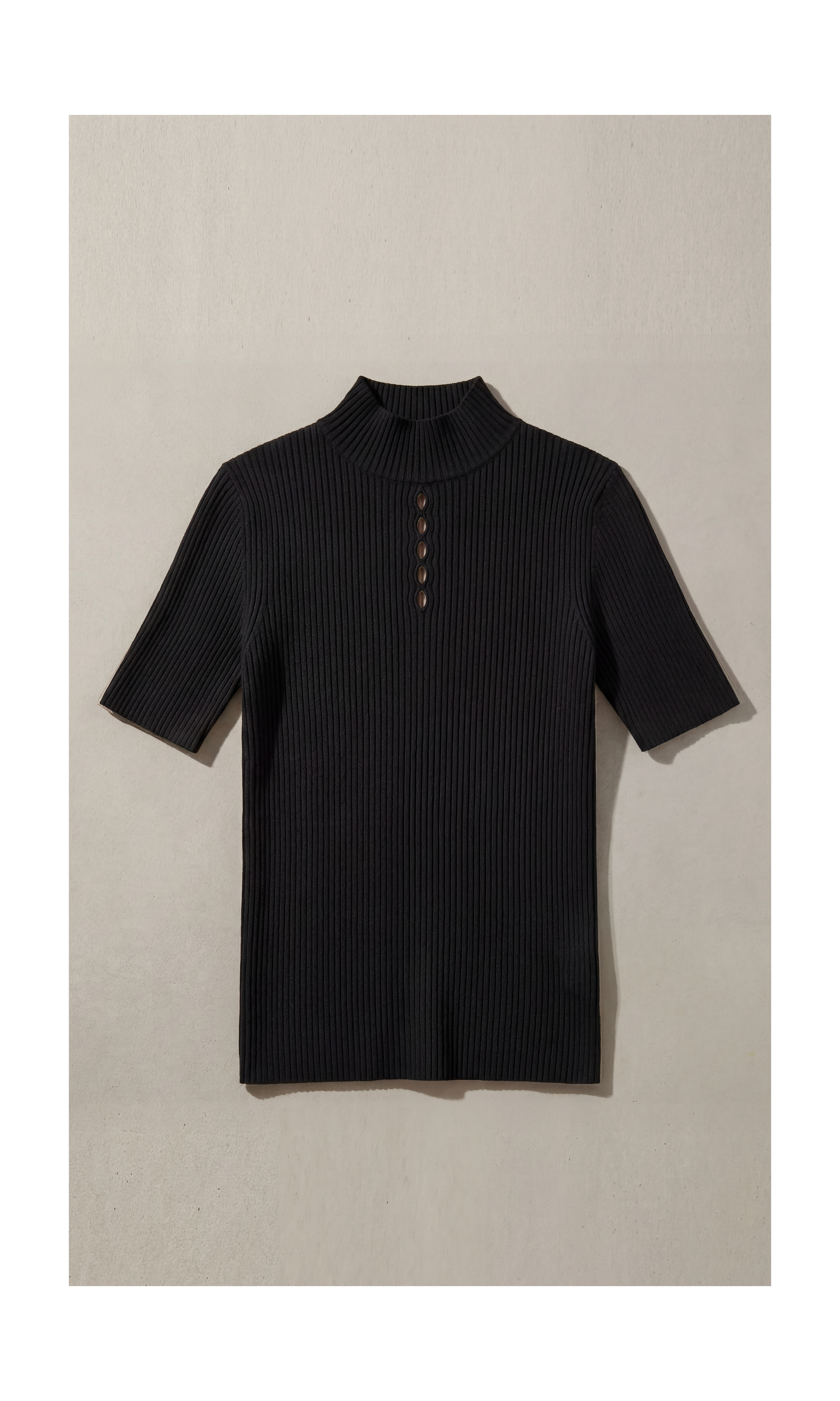 Halo Mock Neck Top Mysto Cashmere