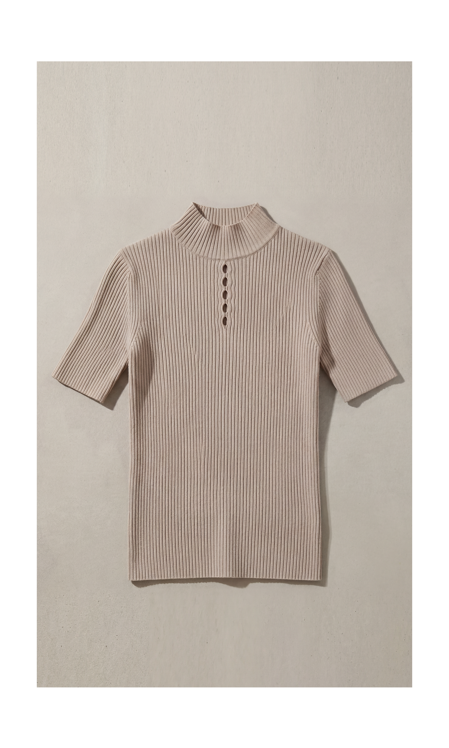 Halo Mock Neck Top Mysto Cashmere