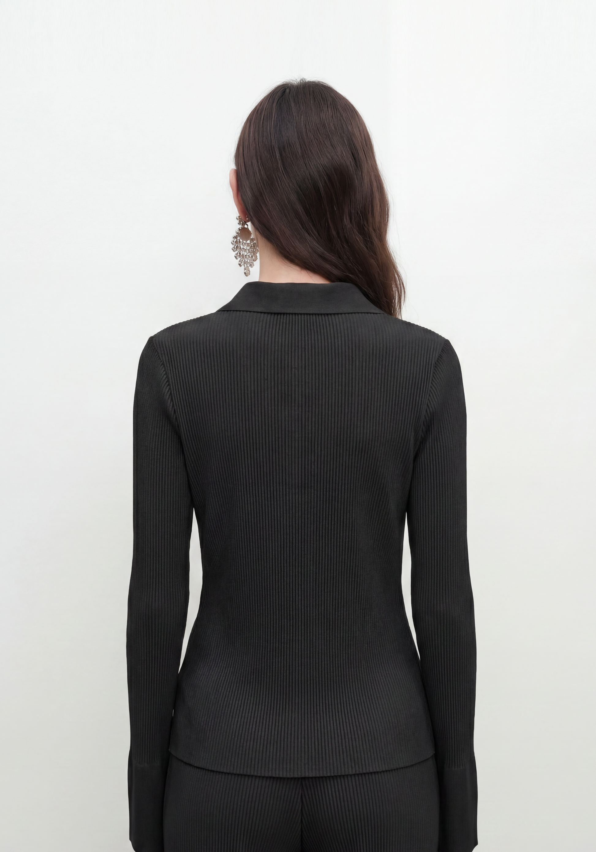 Form Collared Cardigan - Americano Mysto Cashmere