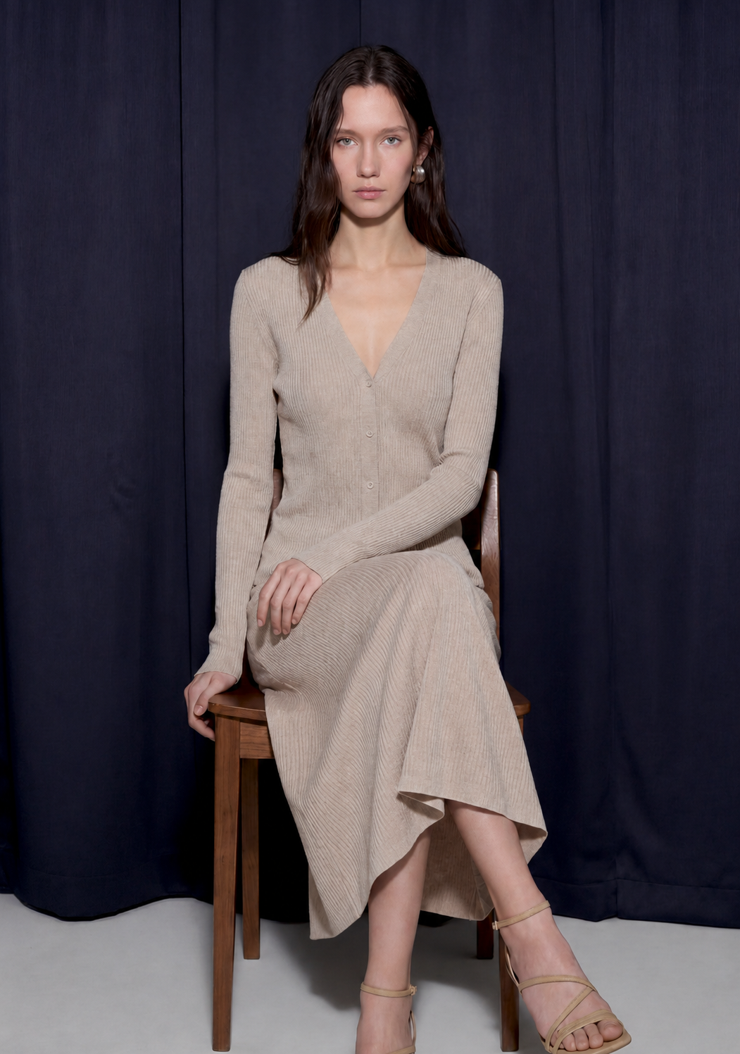 Linea V-Neck Cardigan Mysto Cashmere