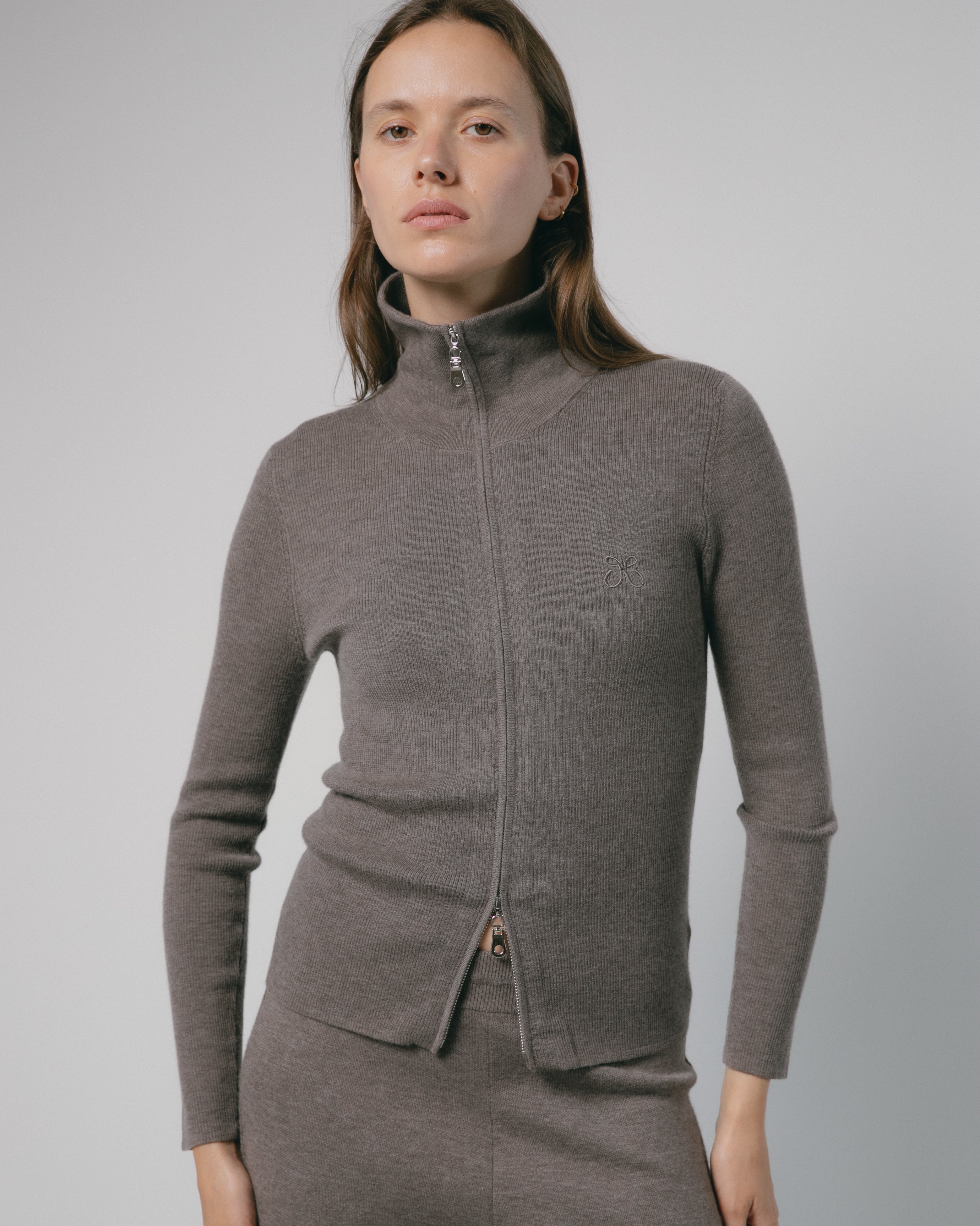 Mist Cashmere Dual Zip Jacket Mysto Cashmere