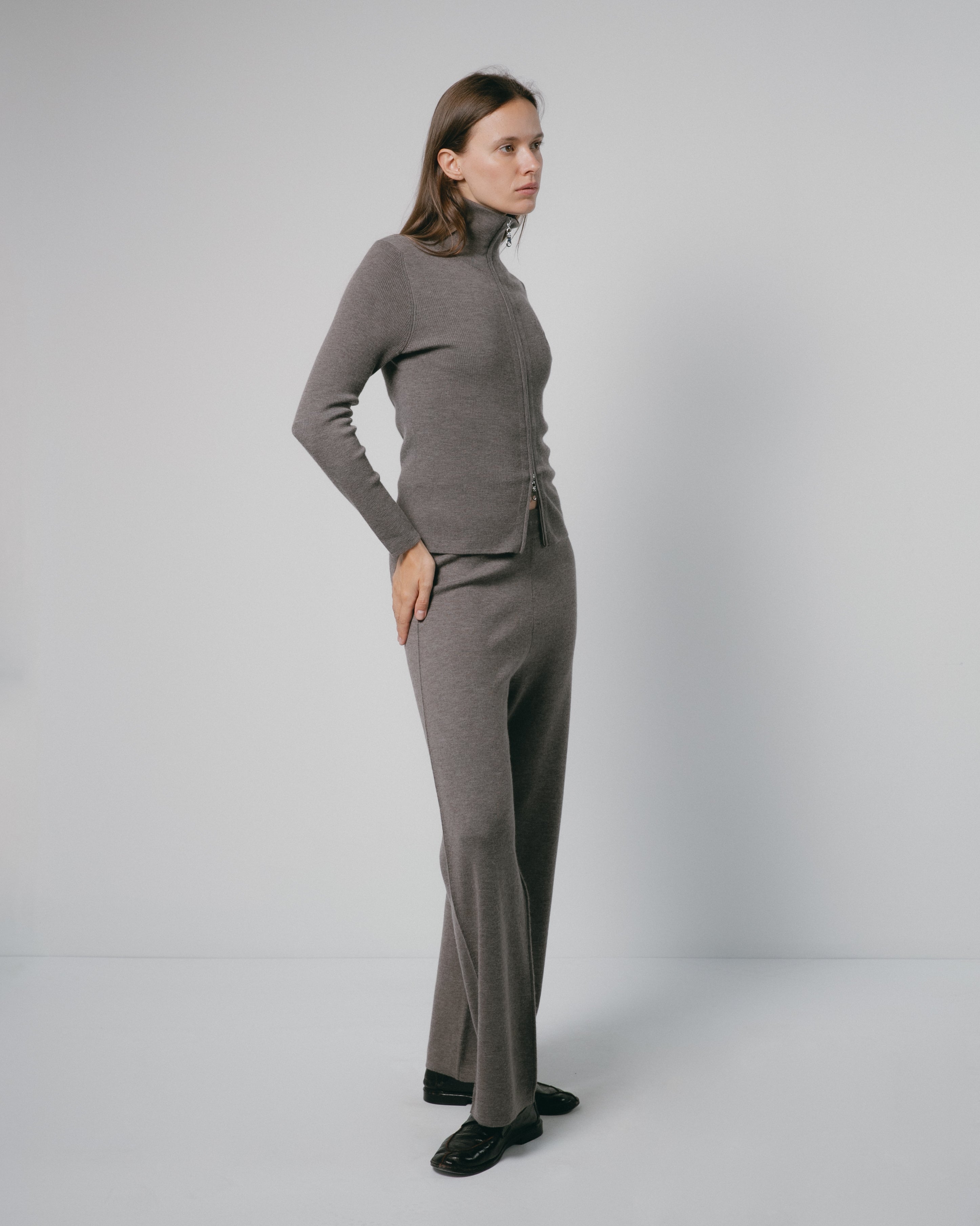 Mist Cashmere Dual Zip Jacket Mysto Cashmere