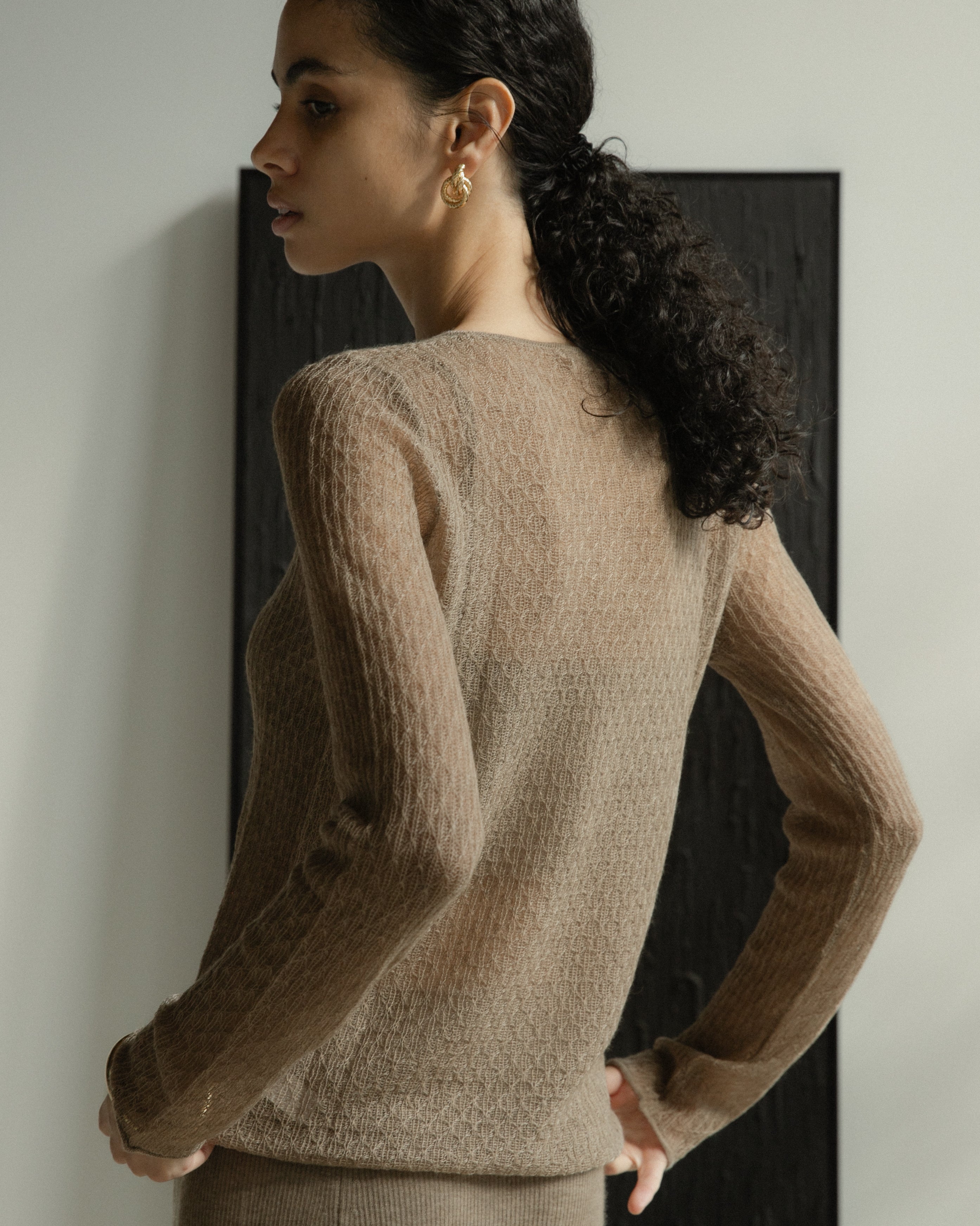 Veil Sheer Cashmere Top Mysto Cashmere