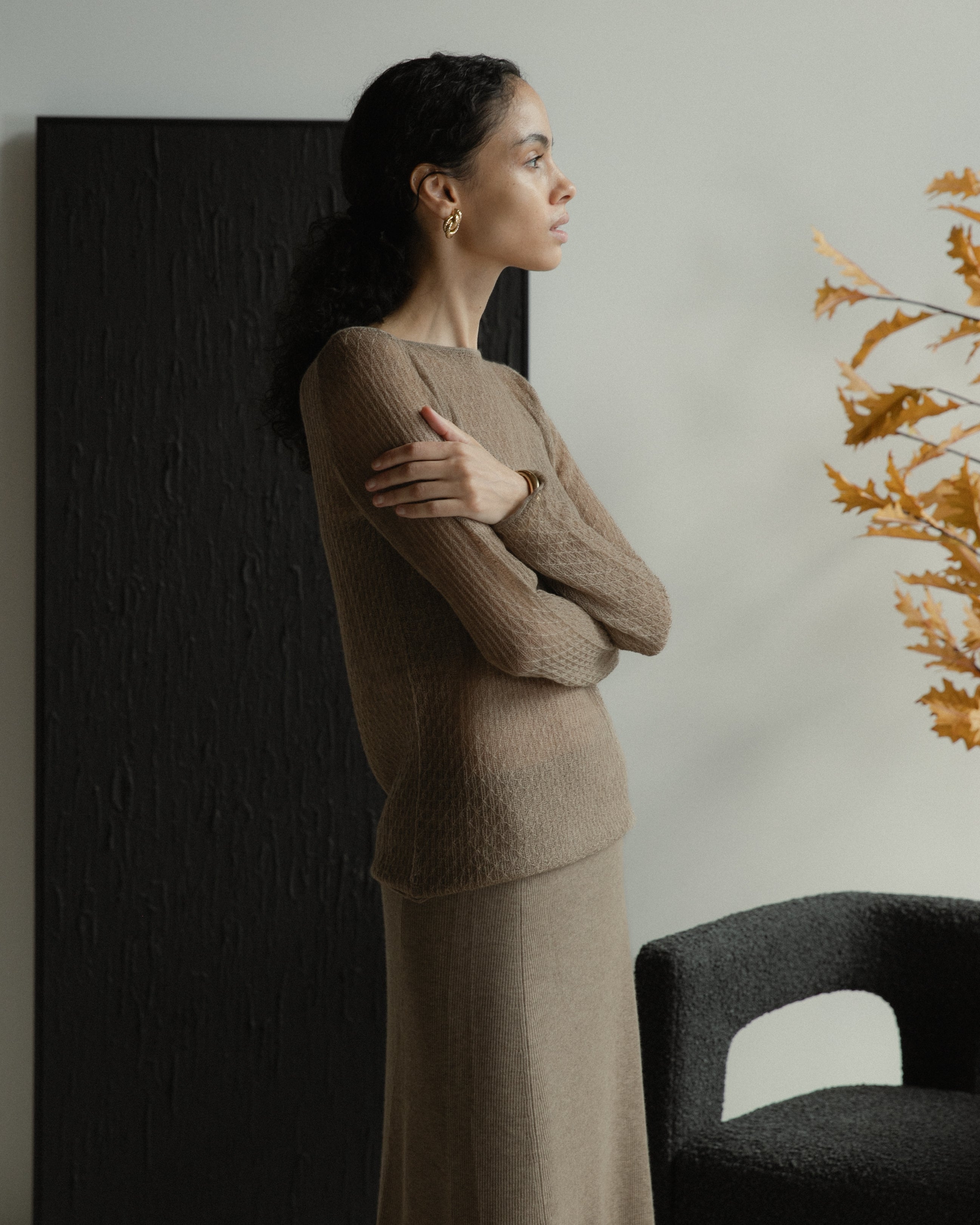 Veil Sheer Cashmere Top Mysto Cashmere