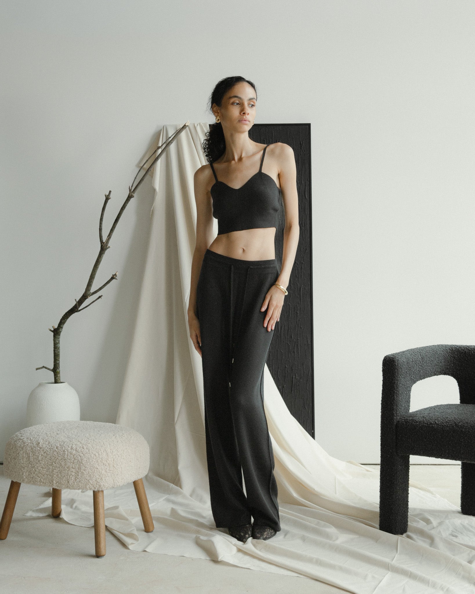 Linea Cropped Tank Mysto Cashmere