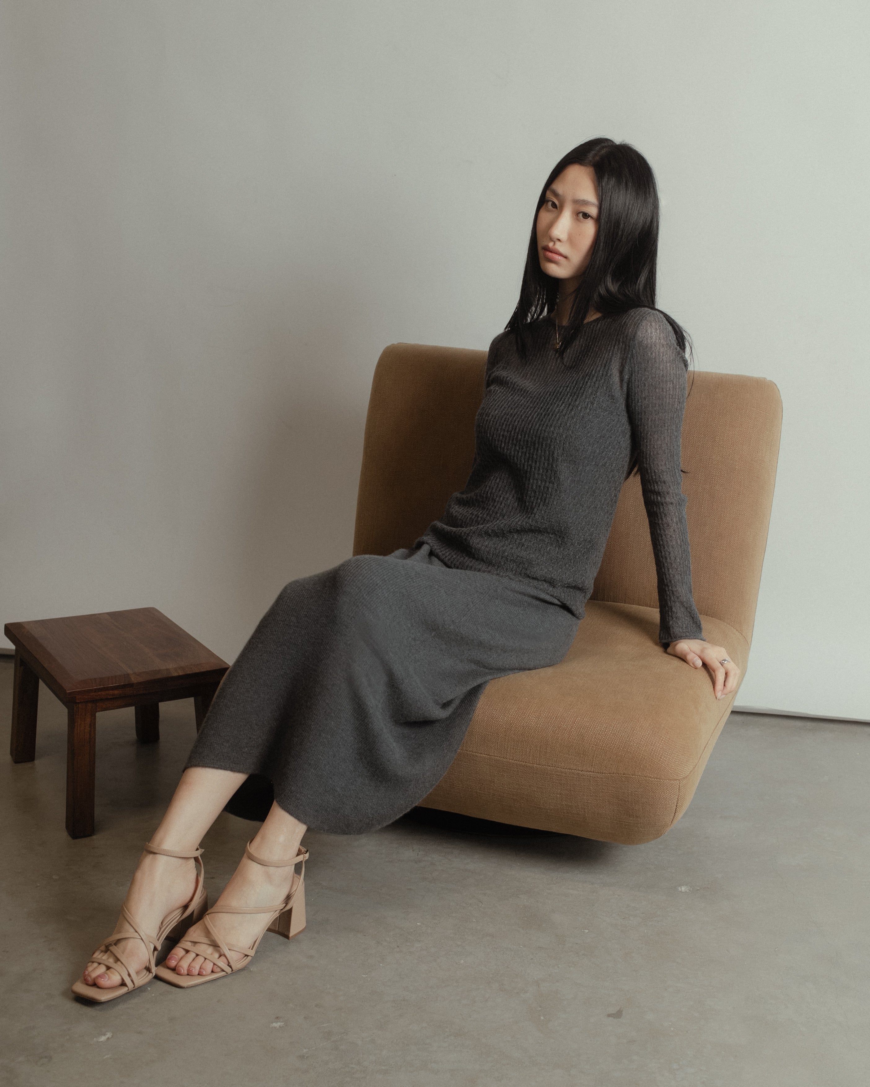 Veil Sheer Top Mysto Cashmere