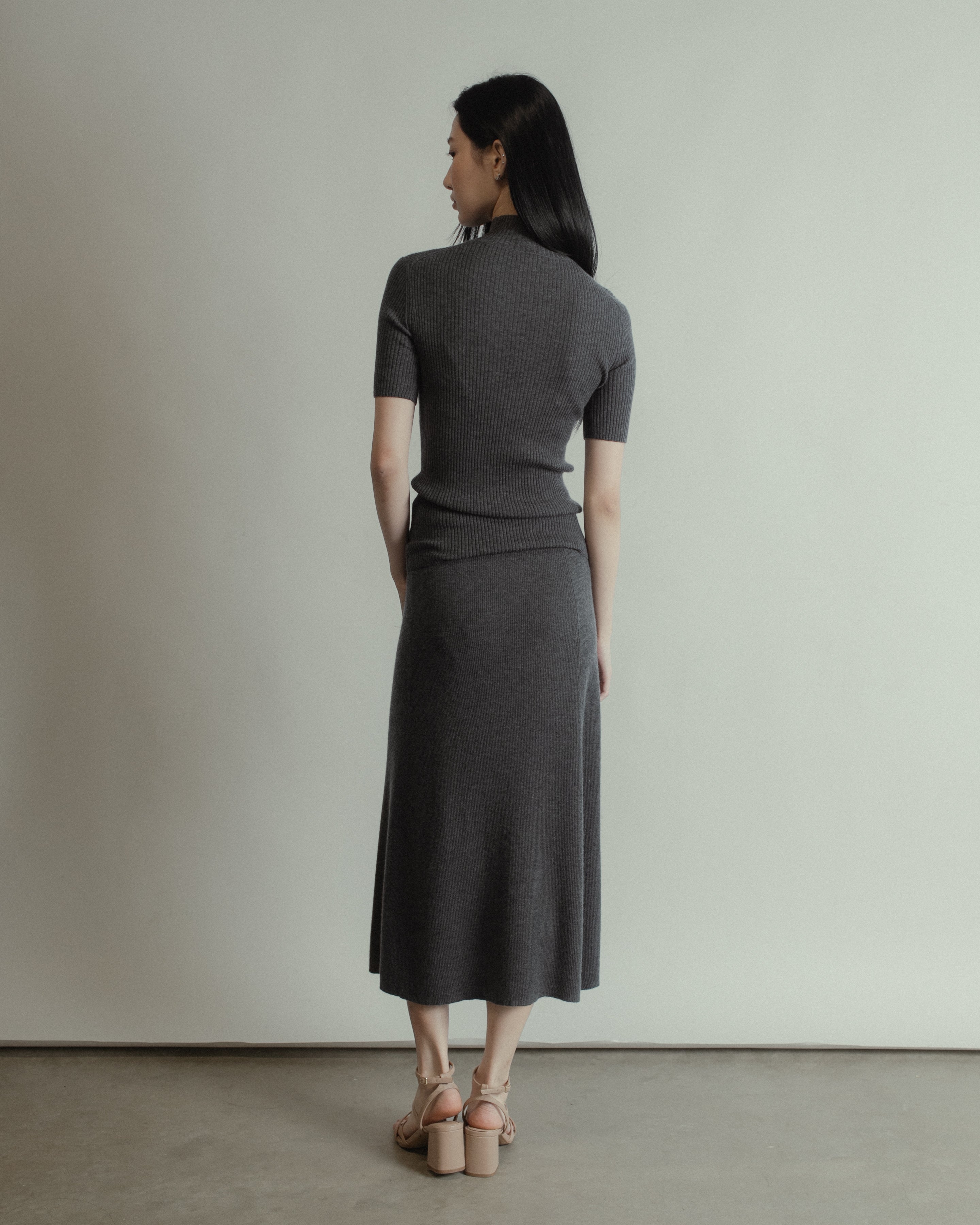 Linea Mock Neck Top Mysto Cashmere