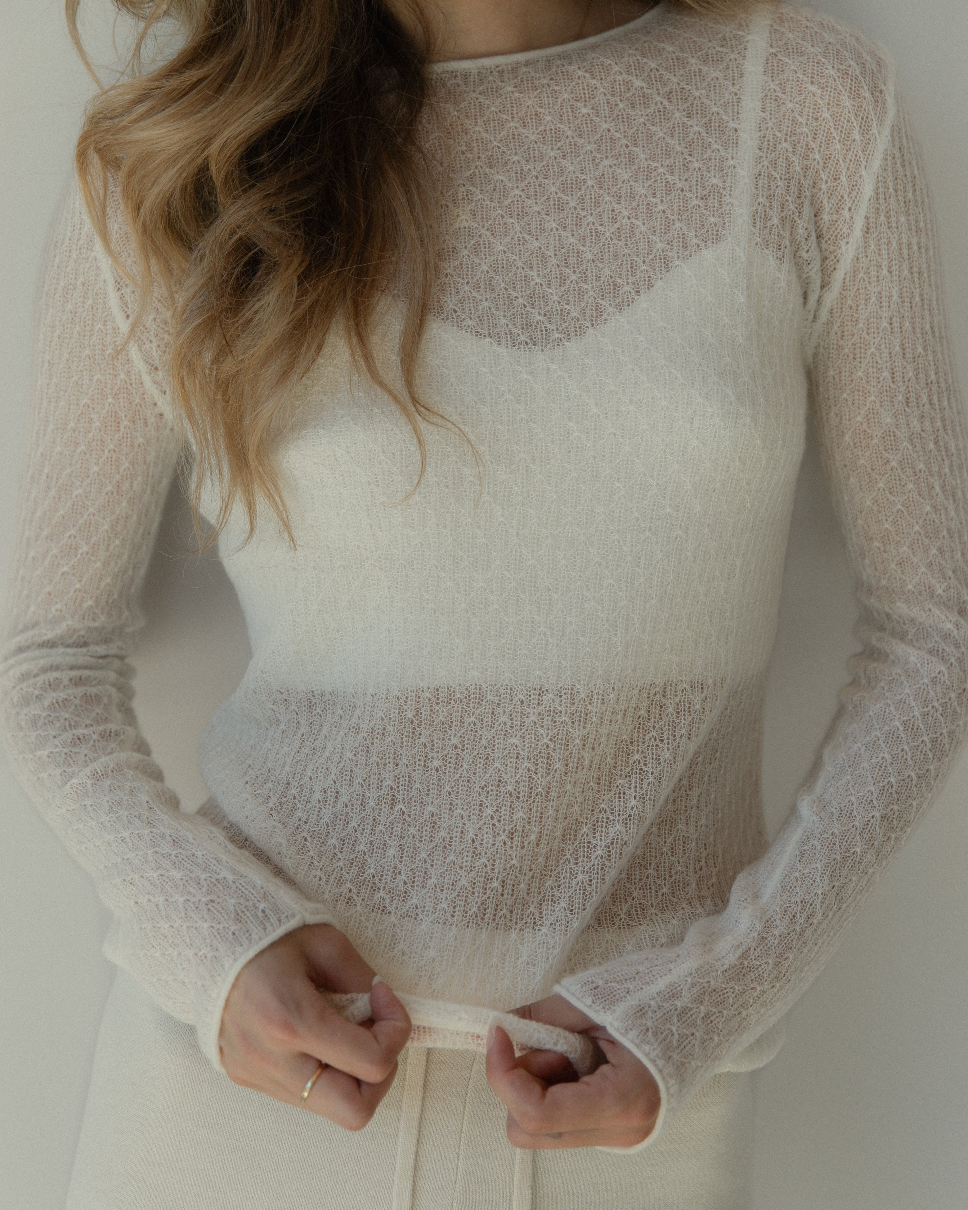 Veil Sheer Cashmere Top Mysto Cashmere