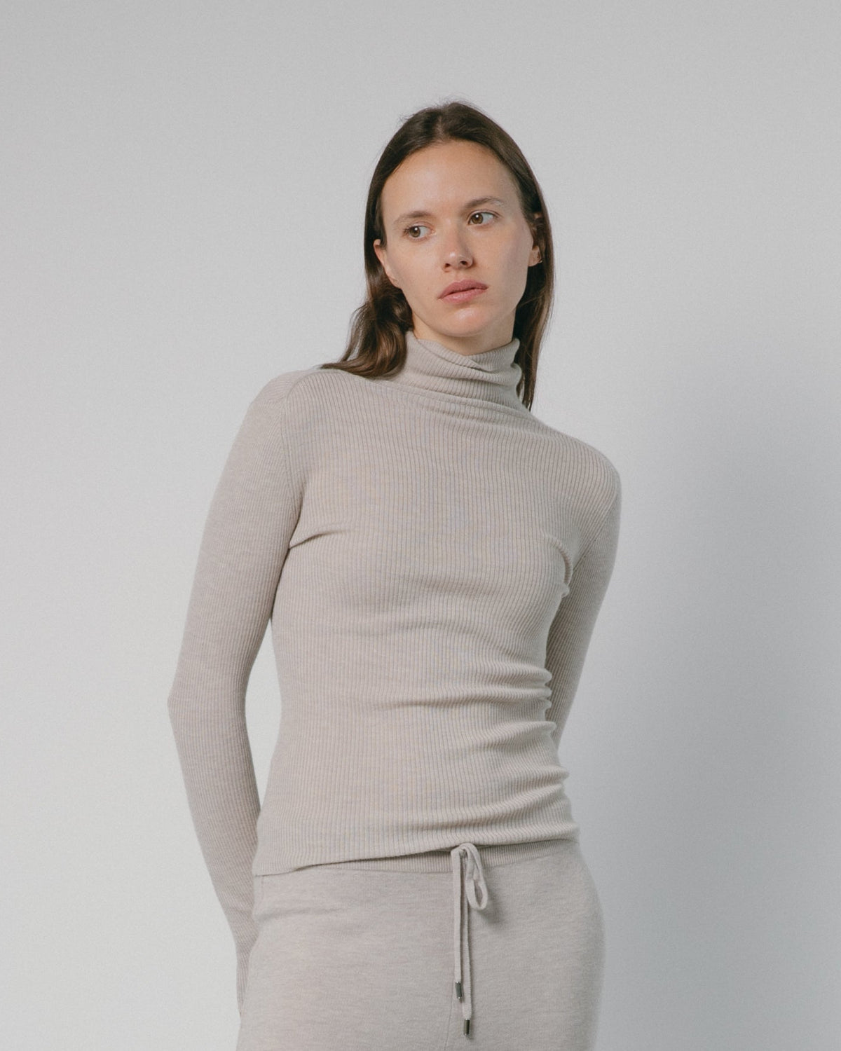Linea Sheer Cashmere Turtleneck Mysto Cashmere