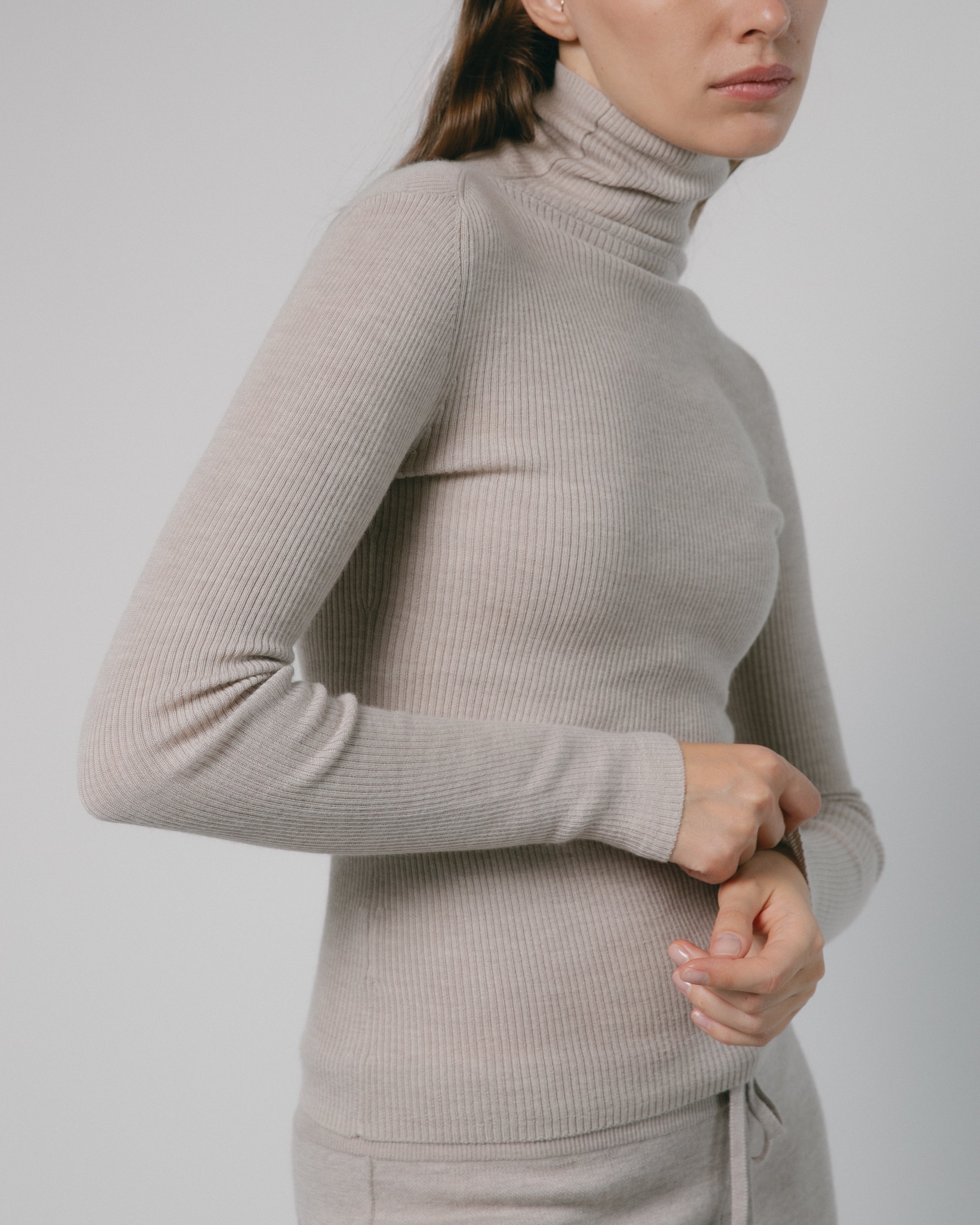 Linea Sheer Cashmere Turtleneck Mysto Cashmere