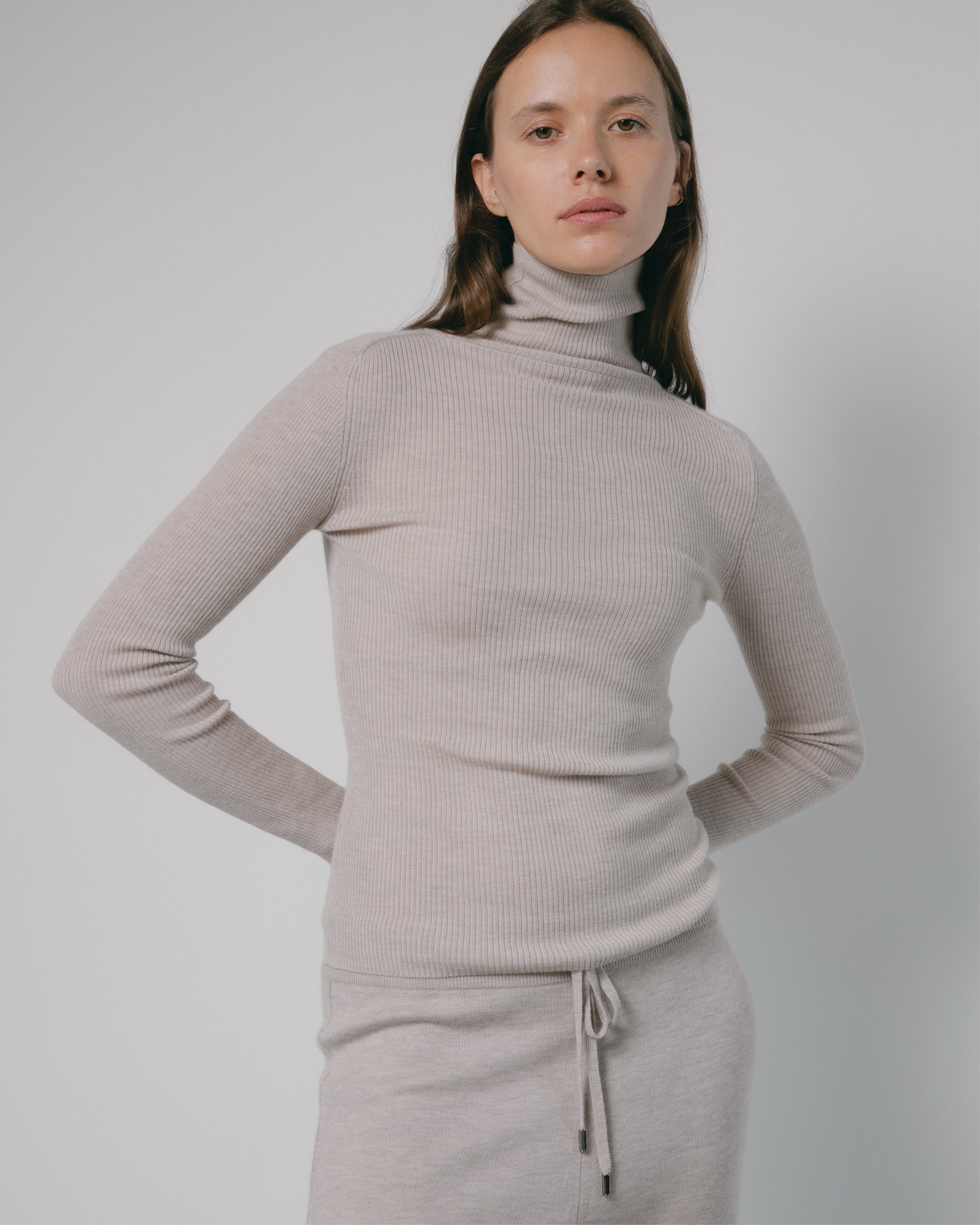 Linea Sheer Cashmere Turtleneck Mysto Cashmere