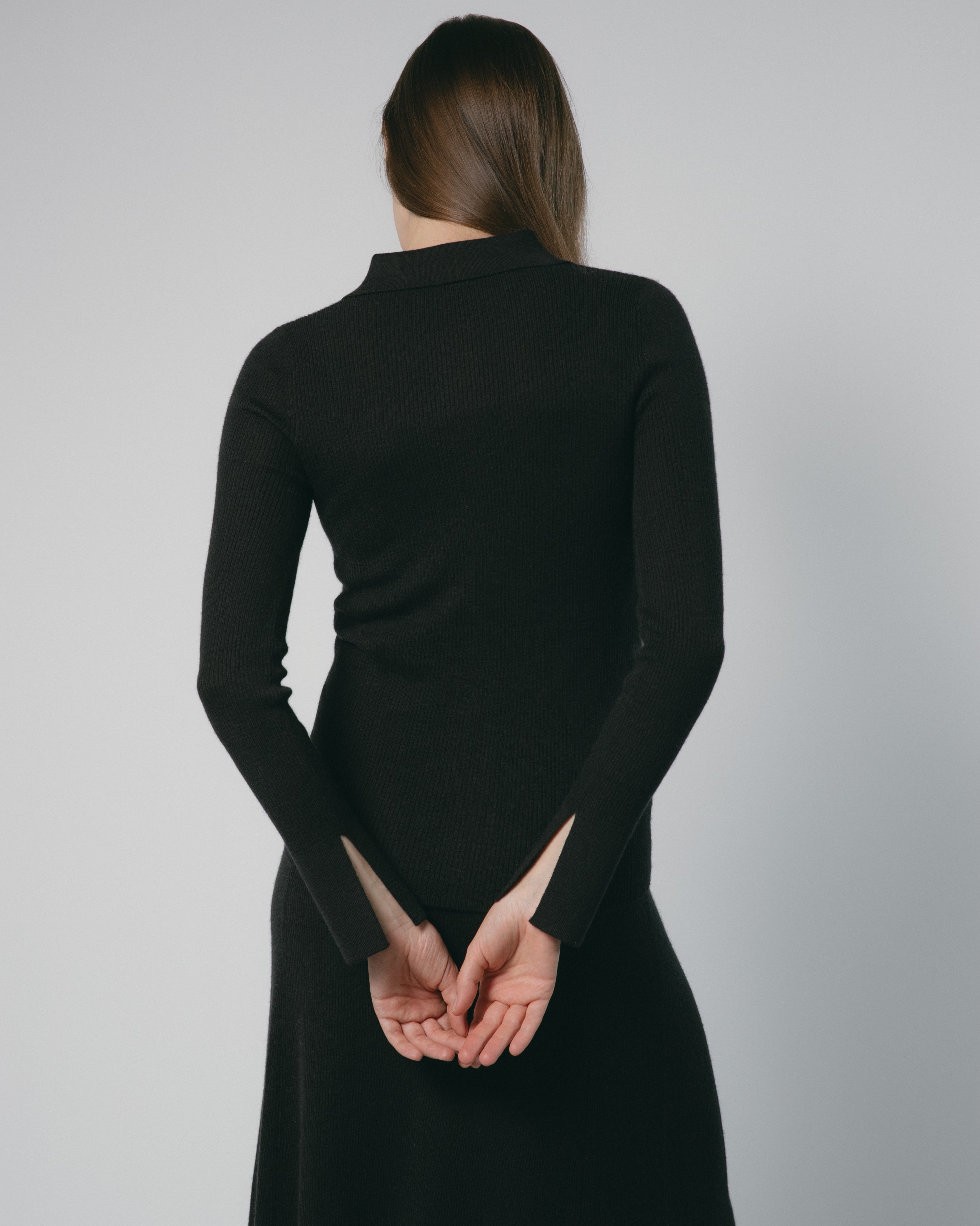 Linea Collared Cashmere Cardigan Mysto Cashmere