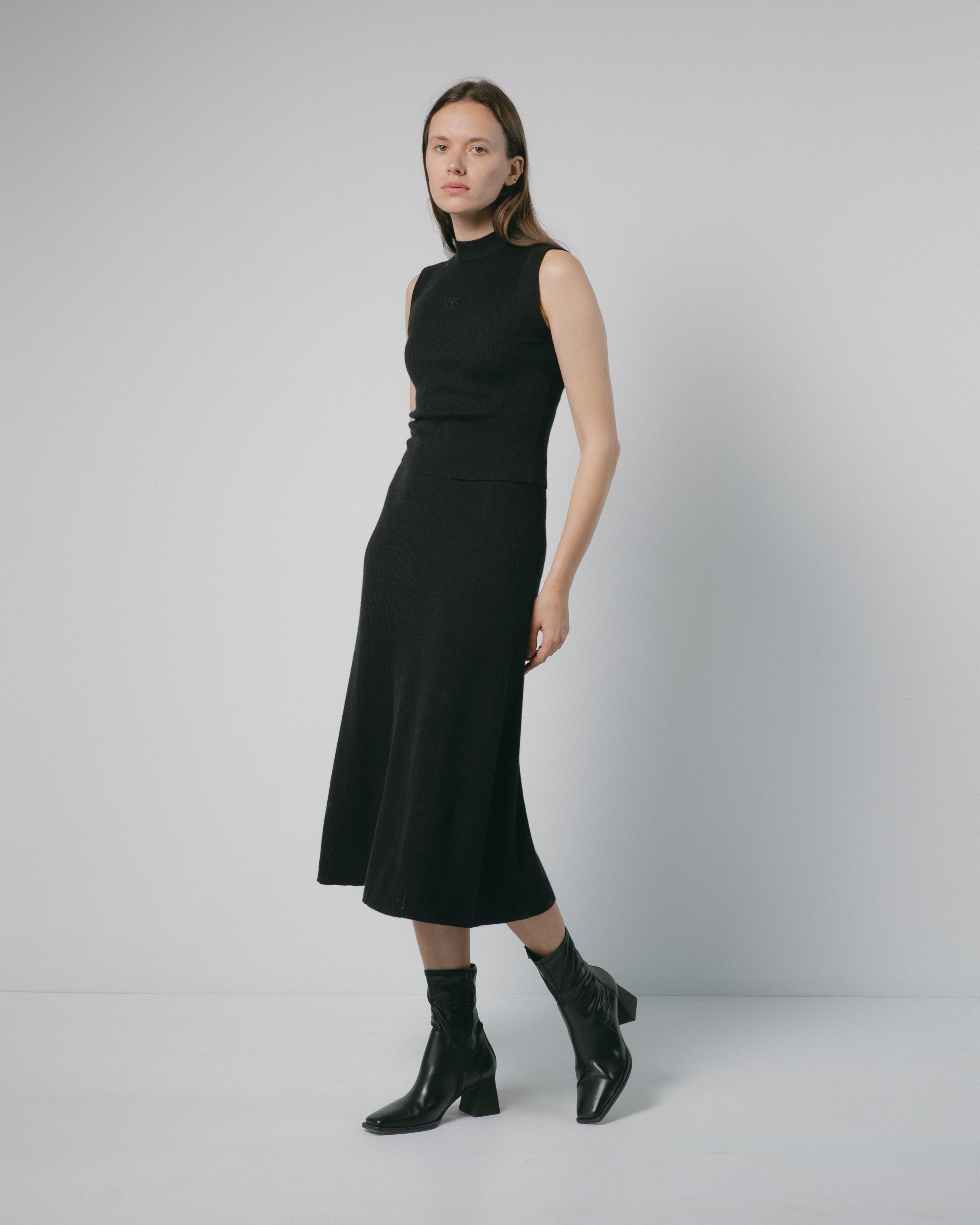 Linea Flow Cashmere Midi Skirt Mysto Cashmere