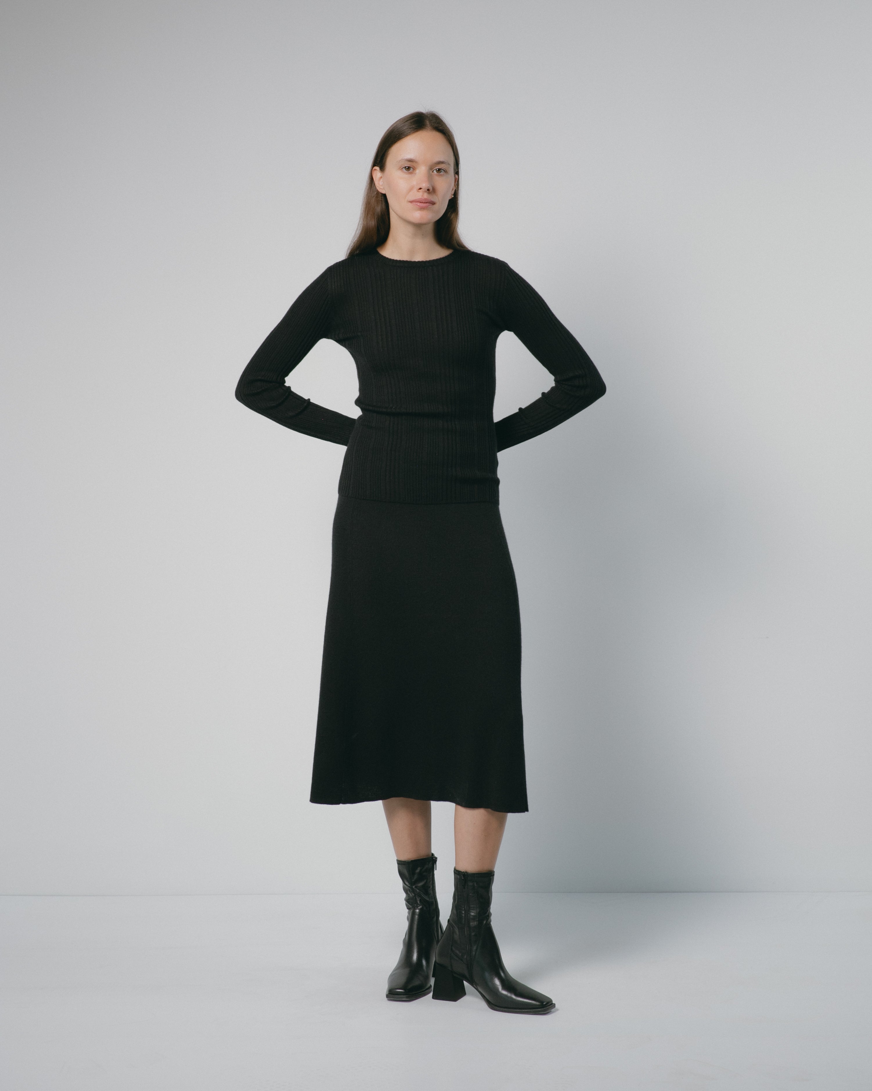 Linea Rib Sheer Cashmere Top Mysto Cashmere