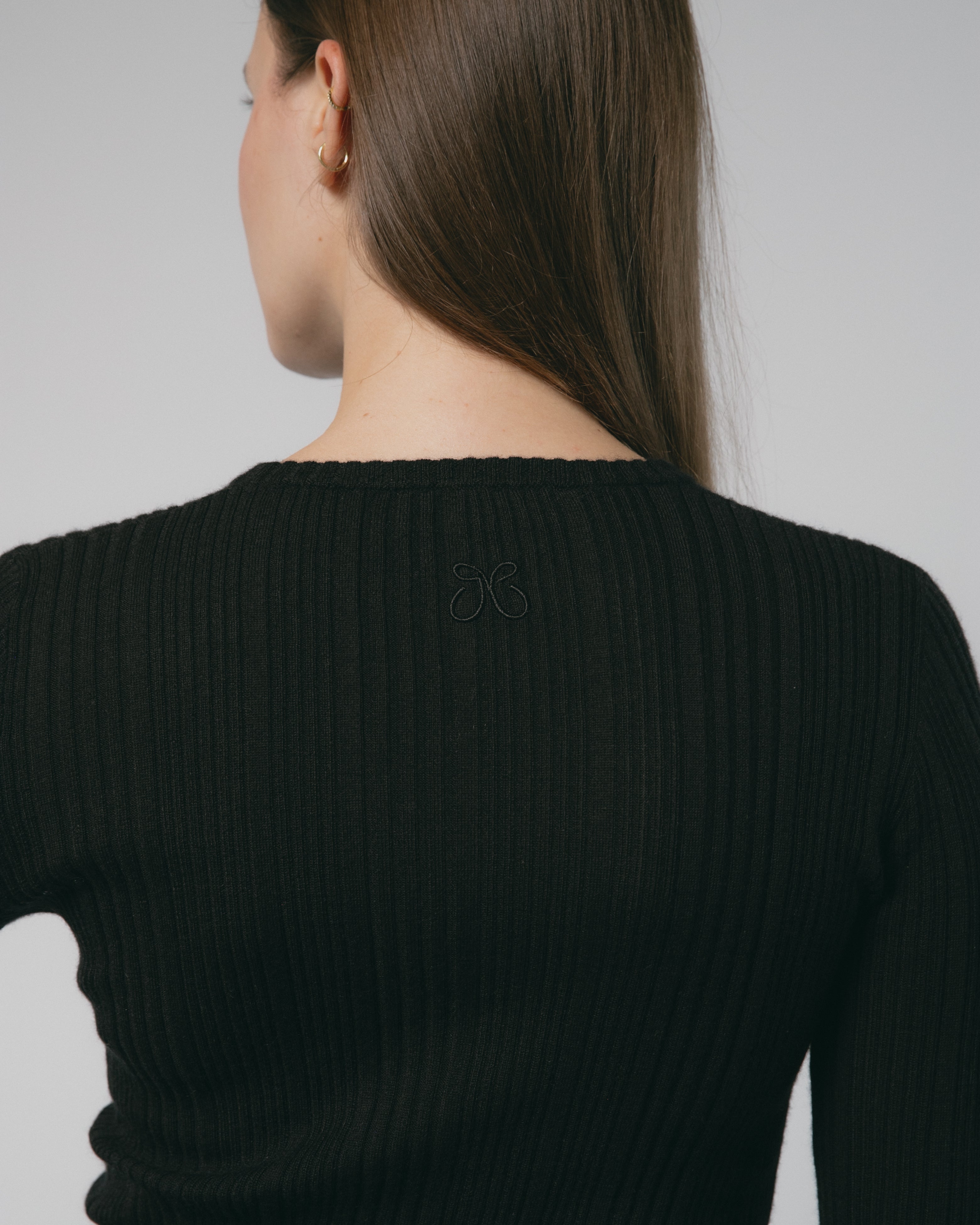 Linea Rib Sheer Cashmere Top Mysto Cashmere