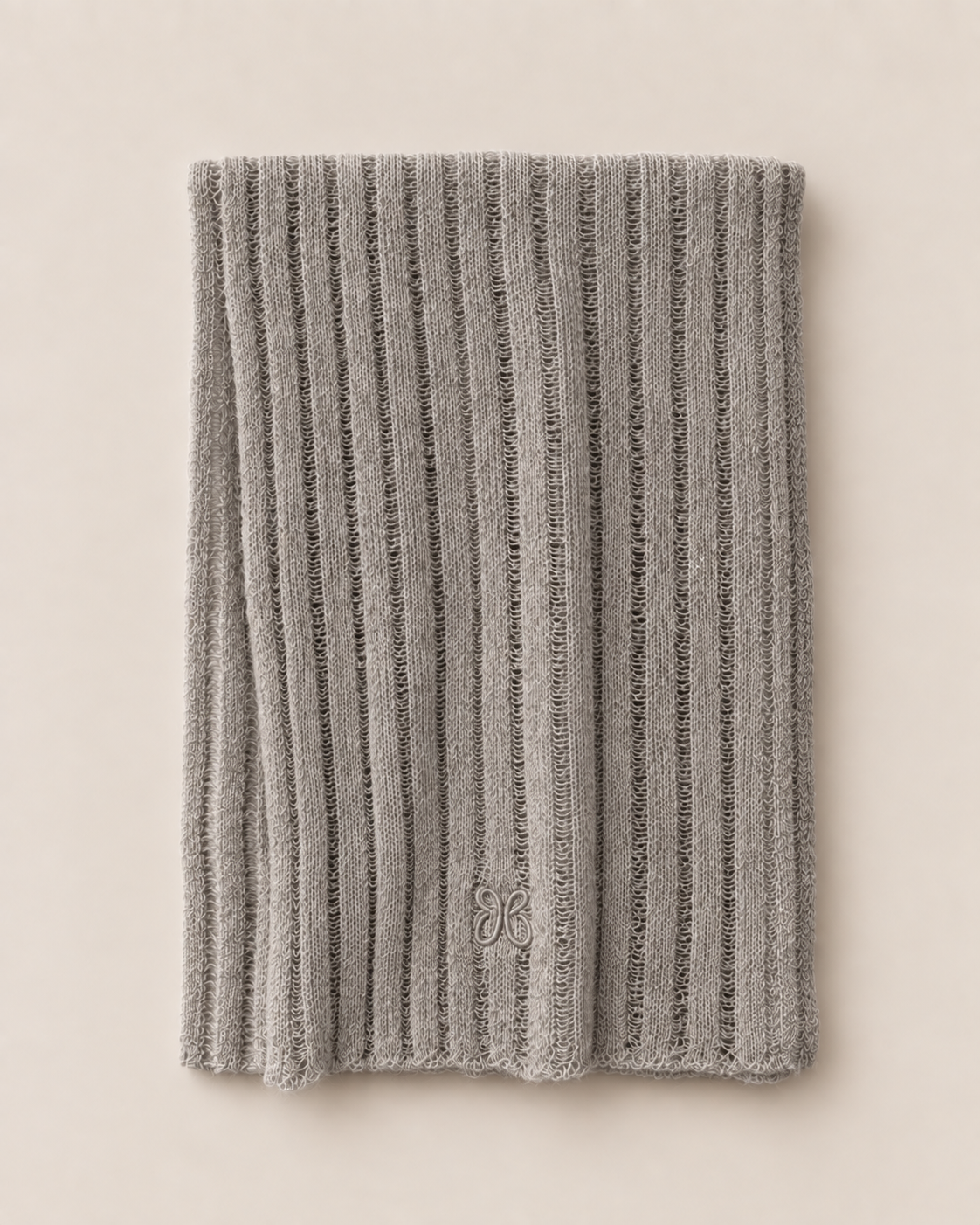 Cashmere Lace Knit Scarf in Cloud, Mysto Cashmere