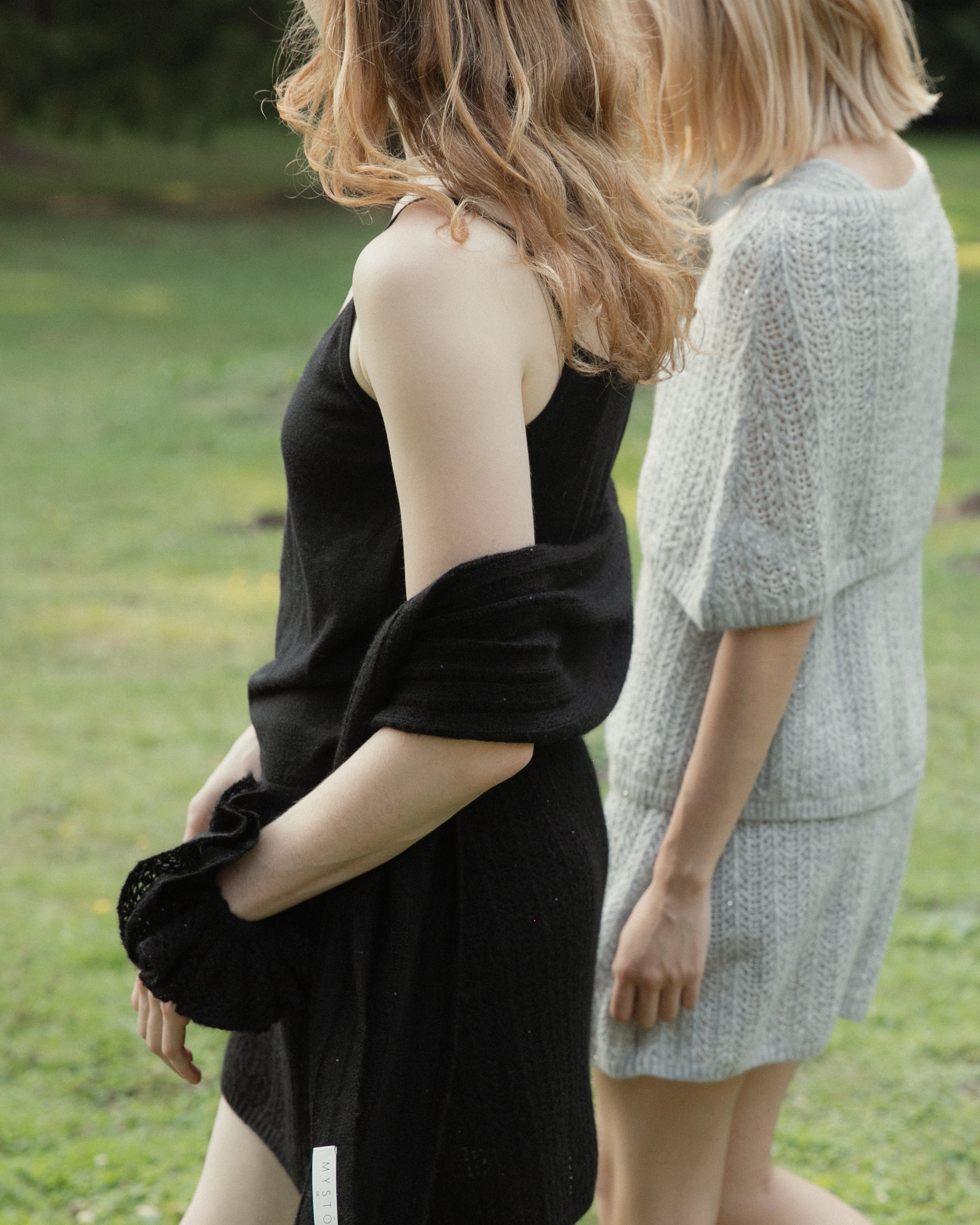 Cashmere Lace Knit Scarf in Americano, Mysto Cashmere