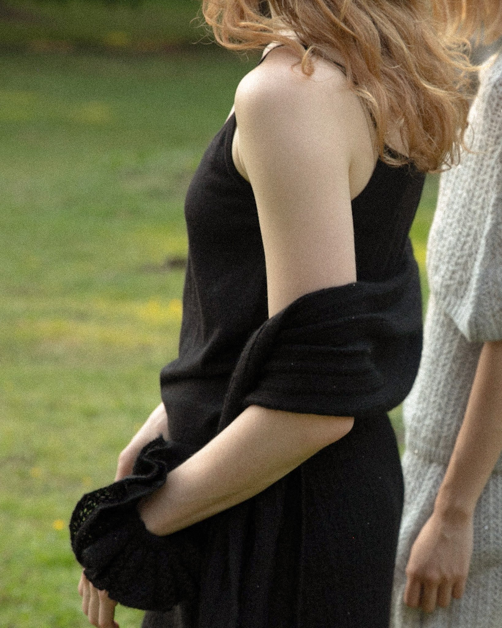 Cashmere Lace Knit Scrunchie in Americano, Mysto Cashmere