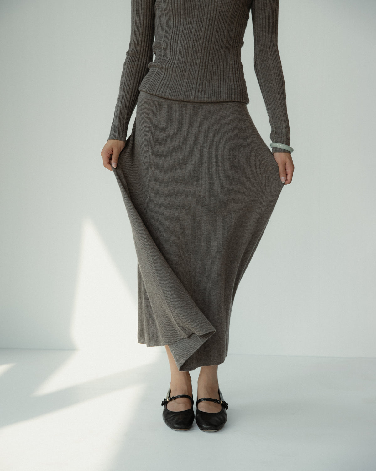 Linea Flow Cashmere Midi Skirt Mysto Cashmere