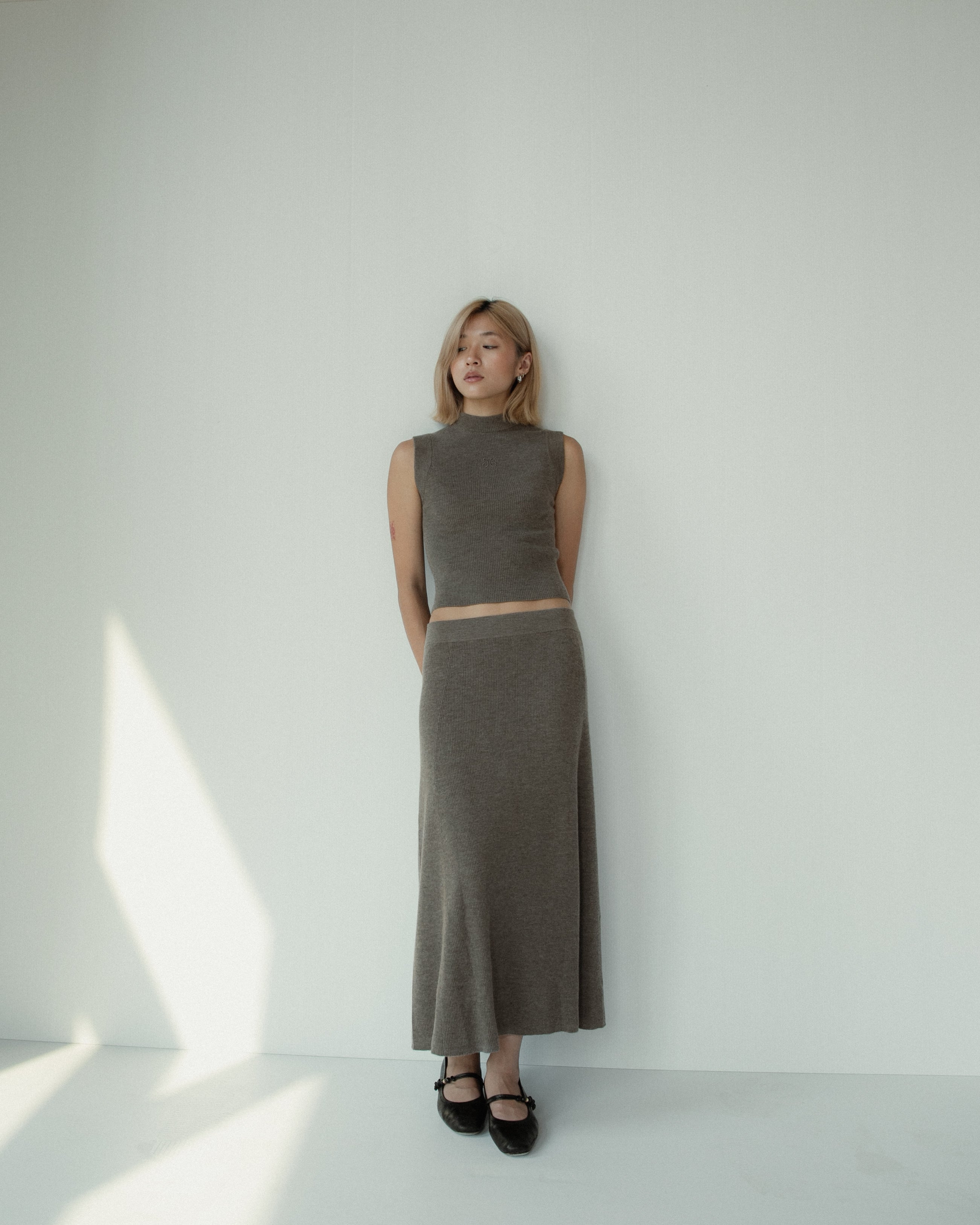 Linea Flow Cashmere Midi Skirt Mysto Cashmere