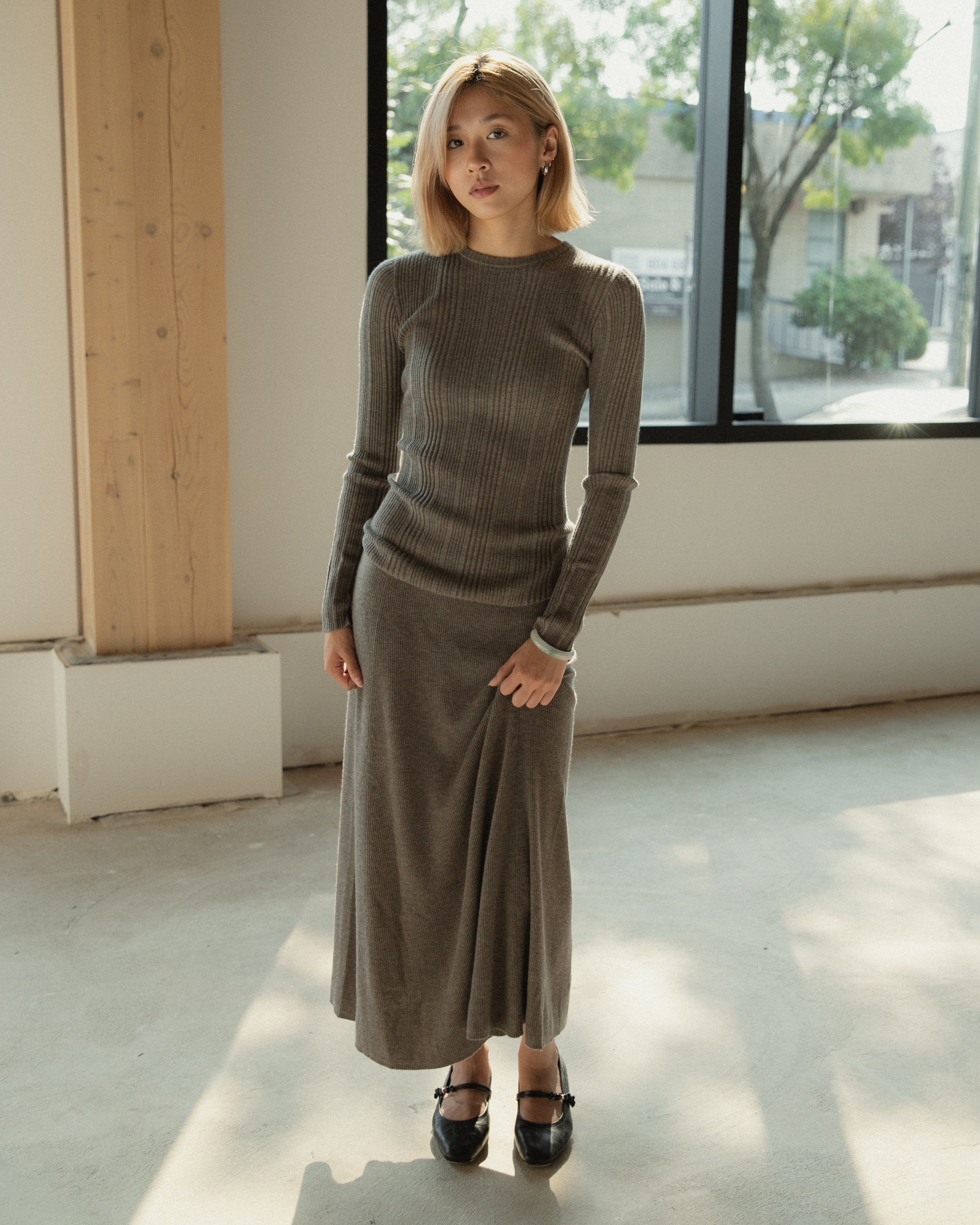 Linea Flow Cashmere Midi Skirt Mysto Cashmere