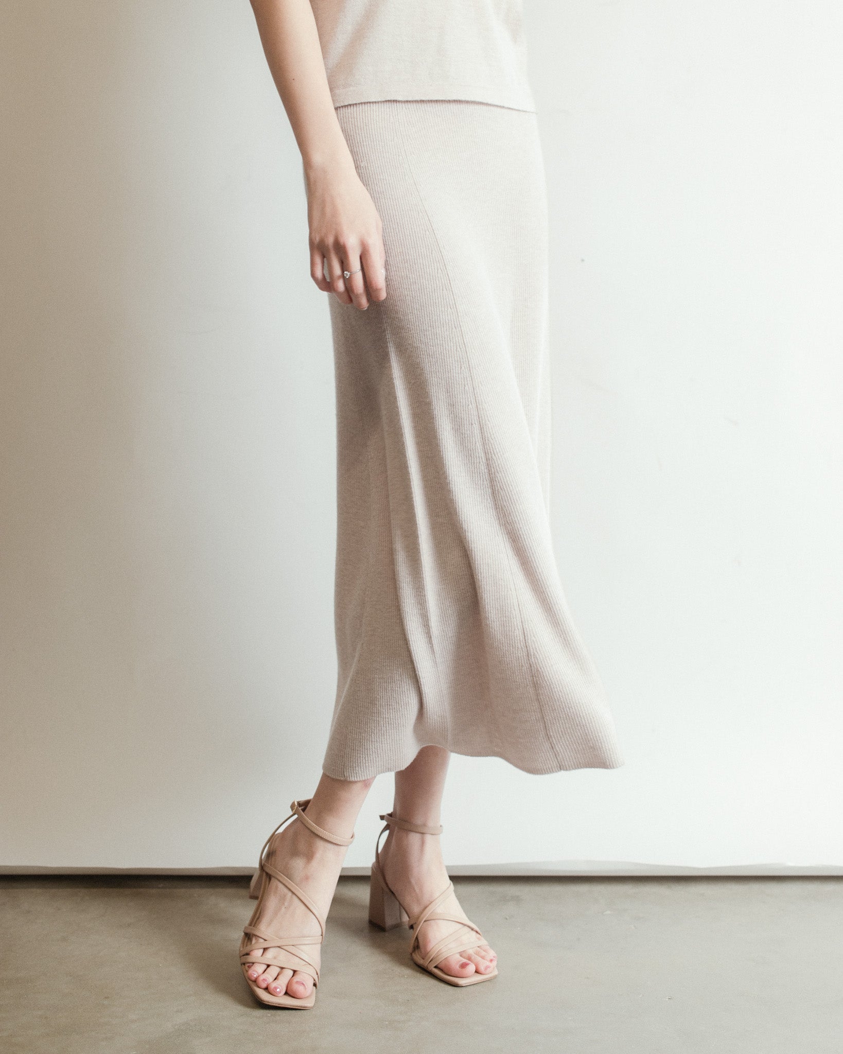 Linea Flow Cashmere Midi Skirt Mysto Cashmere