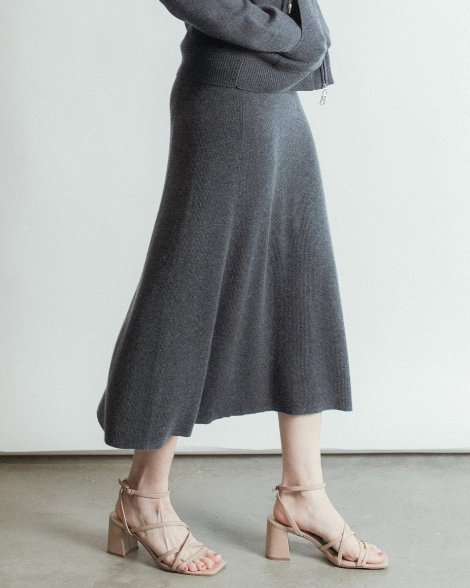 Linea Flow Cashmere Midi Skirt Mysto Cashmere