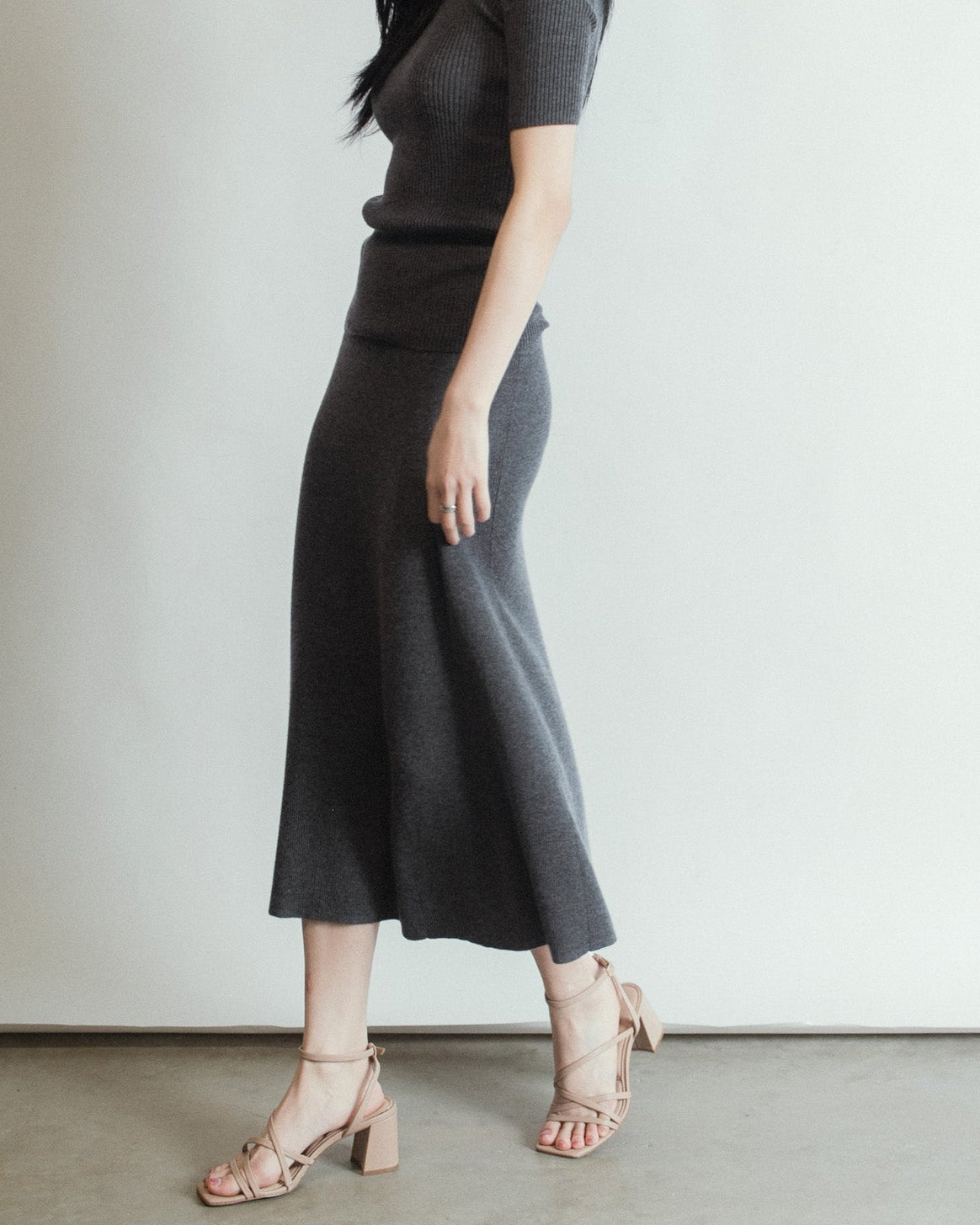 Linea Flow Cashmere Midi Skirt Mysto Cashmere
