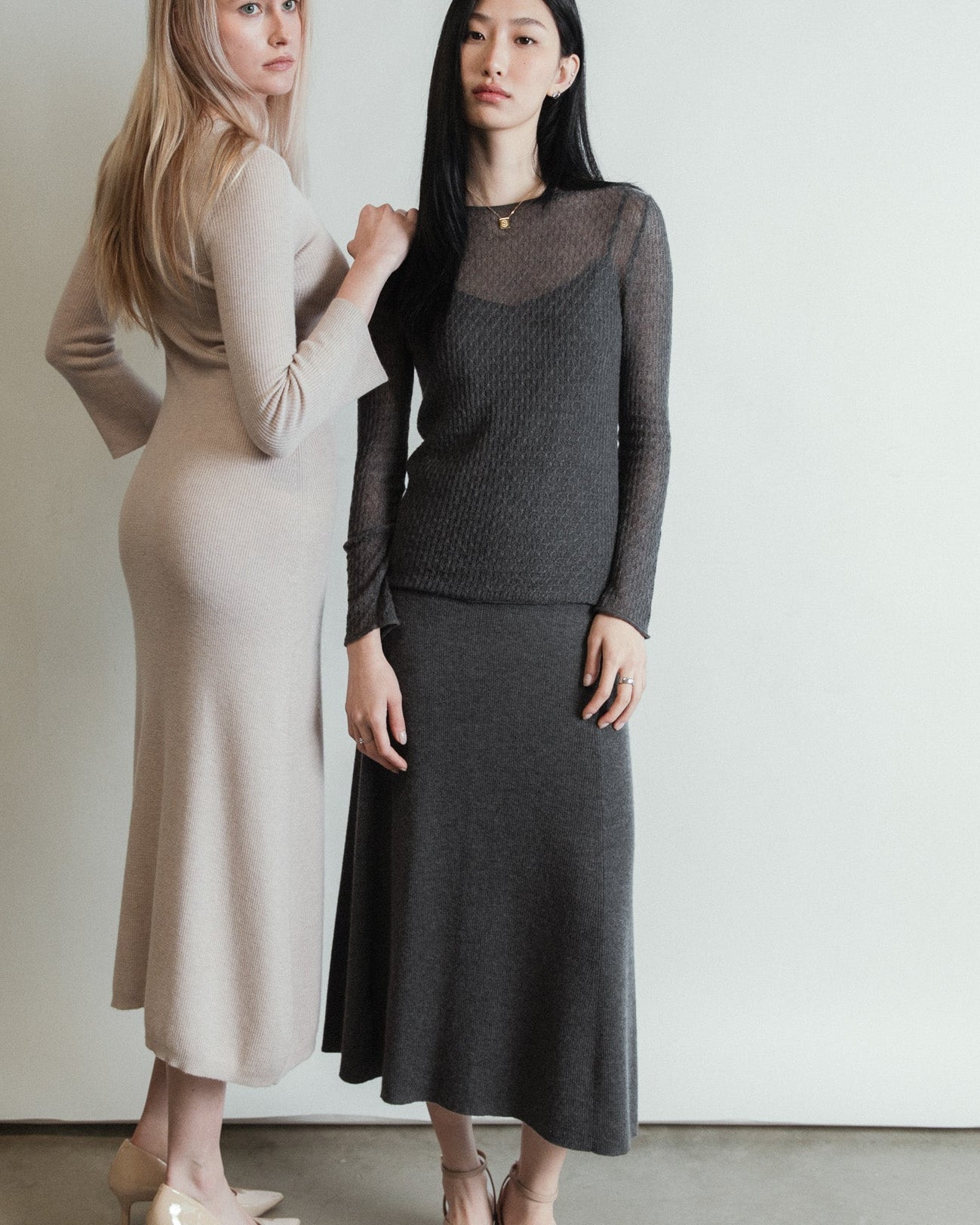 Linea Flow Cashmere Midi Skirt Mysto Cashmere