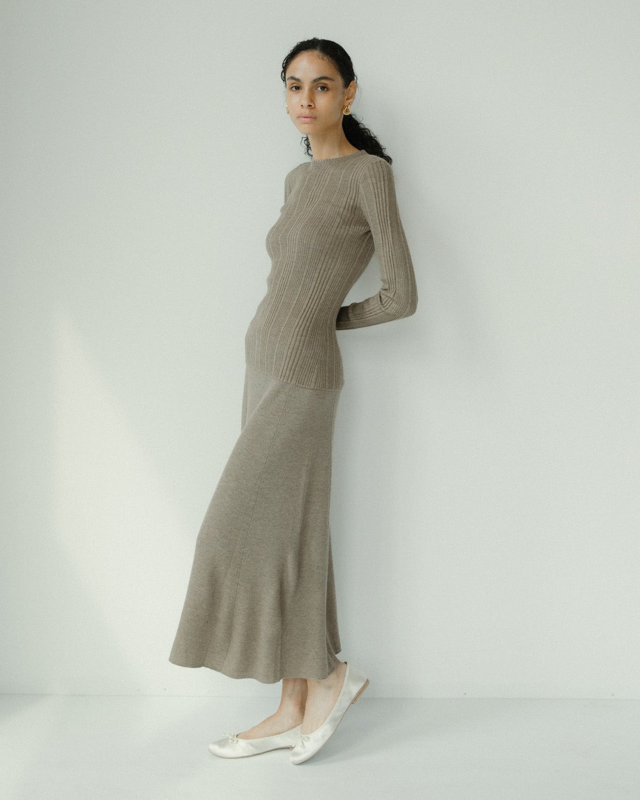 Linea Flow Cashmere Midi Skirt Mysto Cashmere