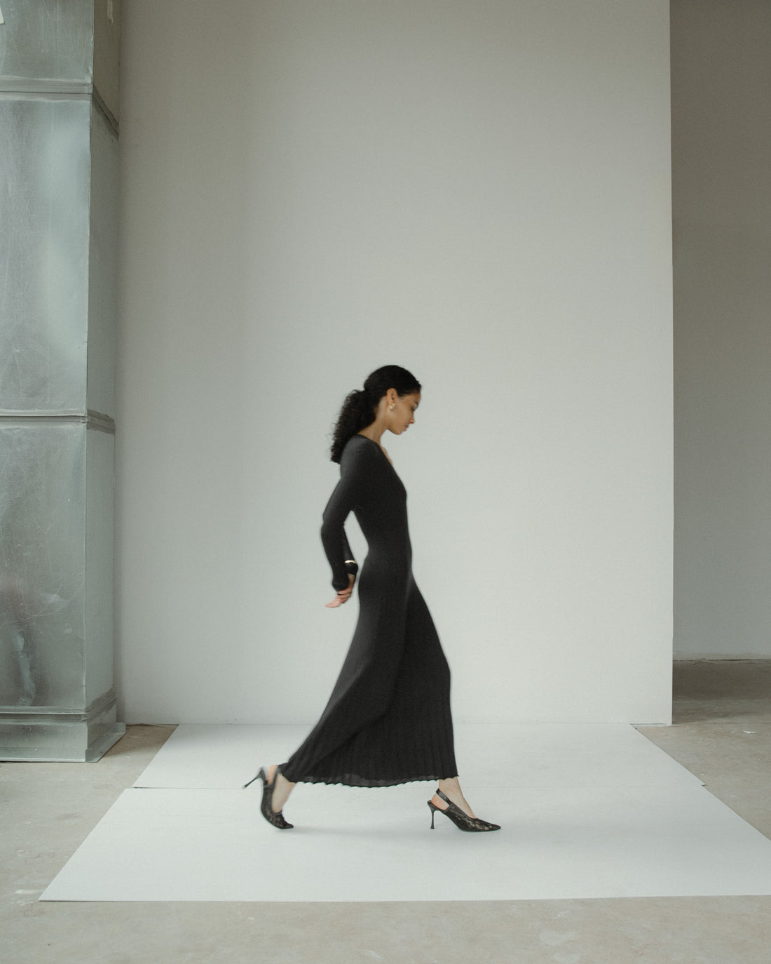 Linea V-Neck Dress Mysto Cashmere