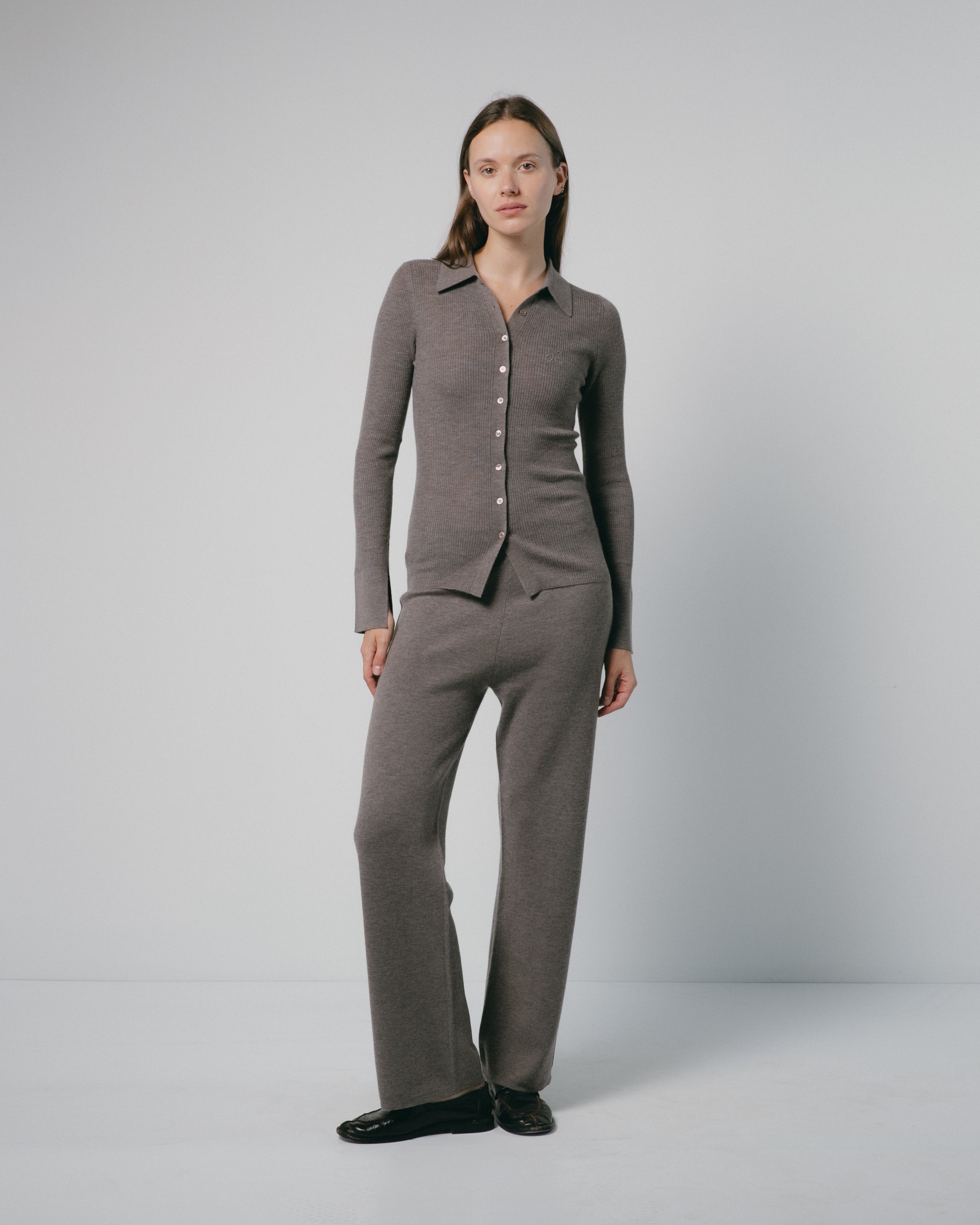 Linea Collared Cashmere Cardigan Mysto Cashmere