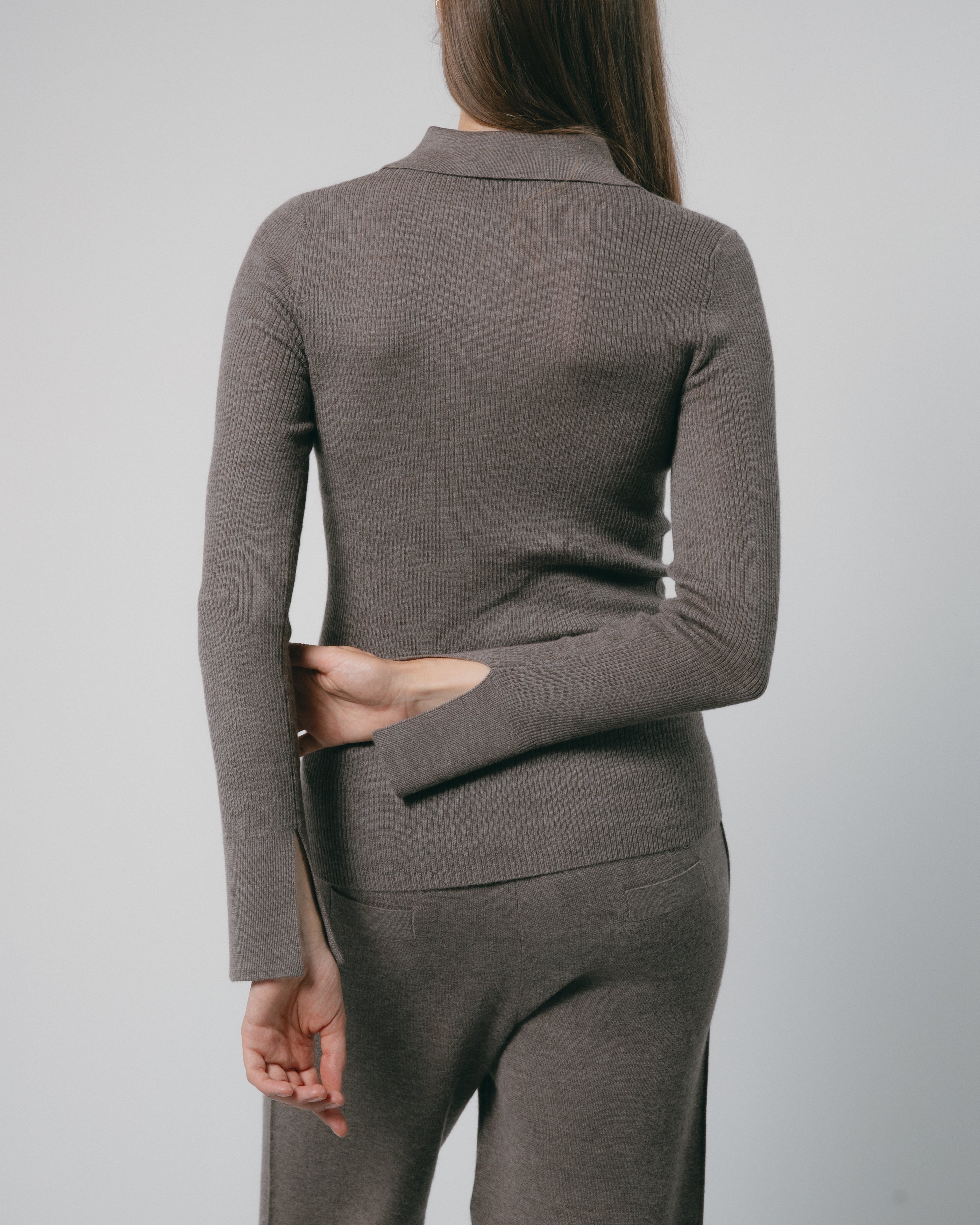Linea Collared Cashmere Cardigan Mysto Cashmere