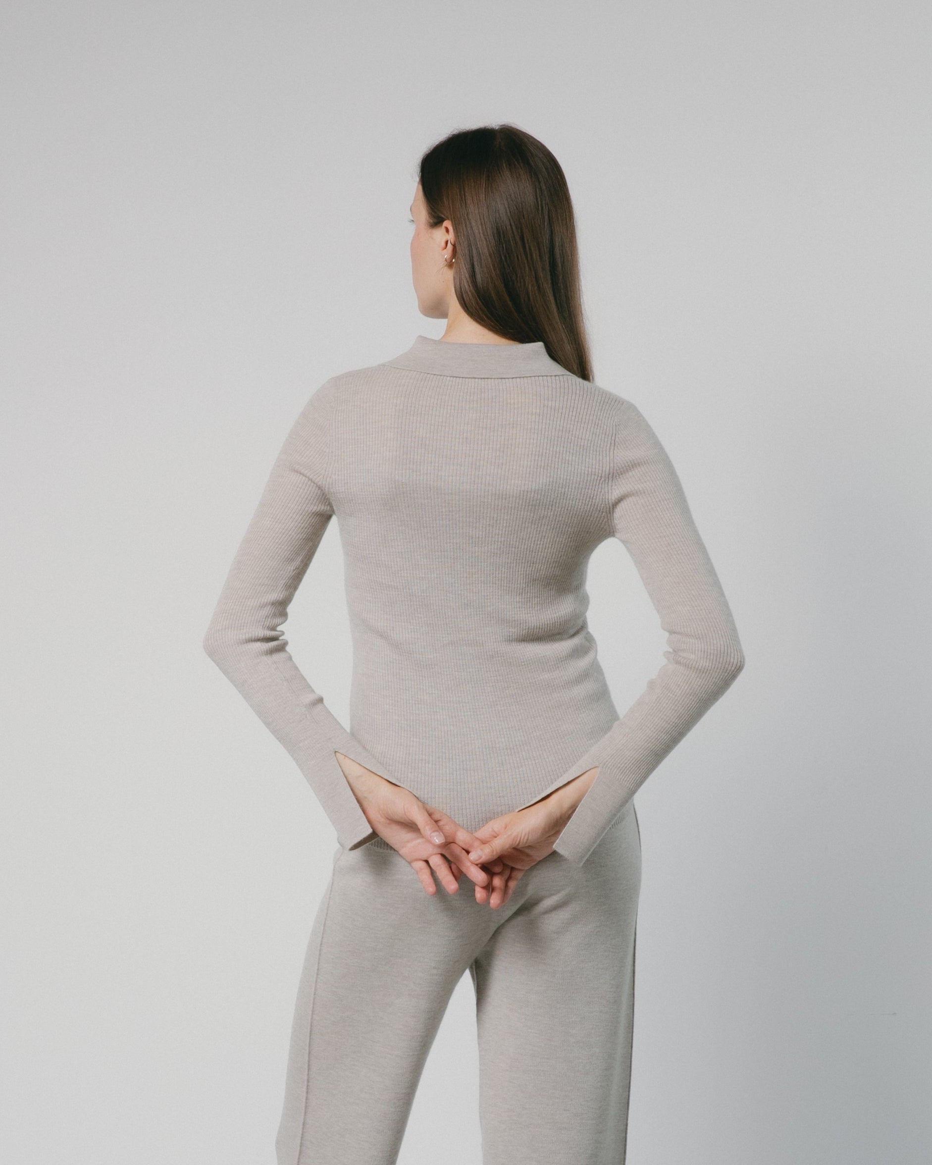 Linea Collared Cashmere Cardigan Mysto Cashmere