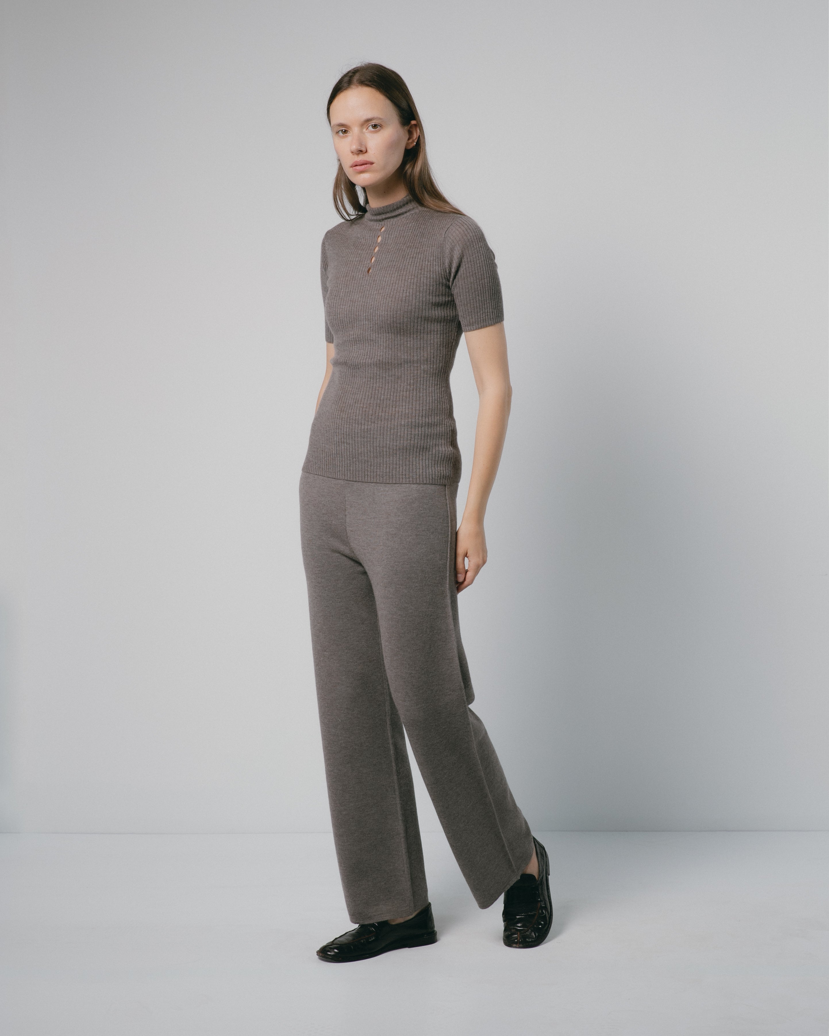 Linea Cashmere Mock Neck Top Mysto Cashmere
