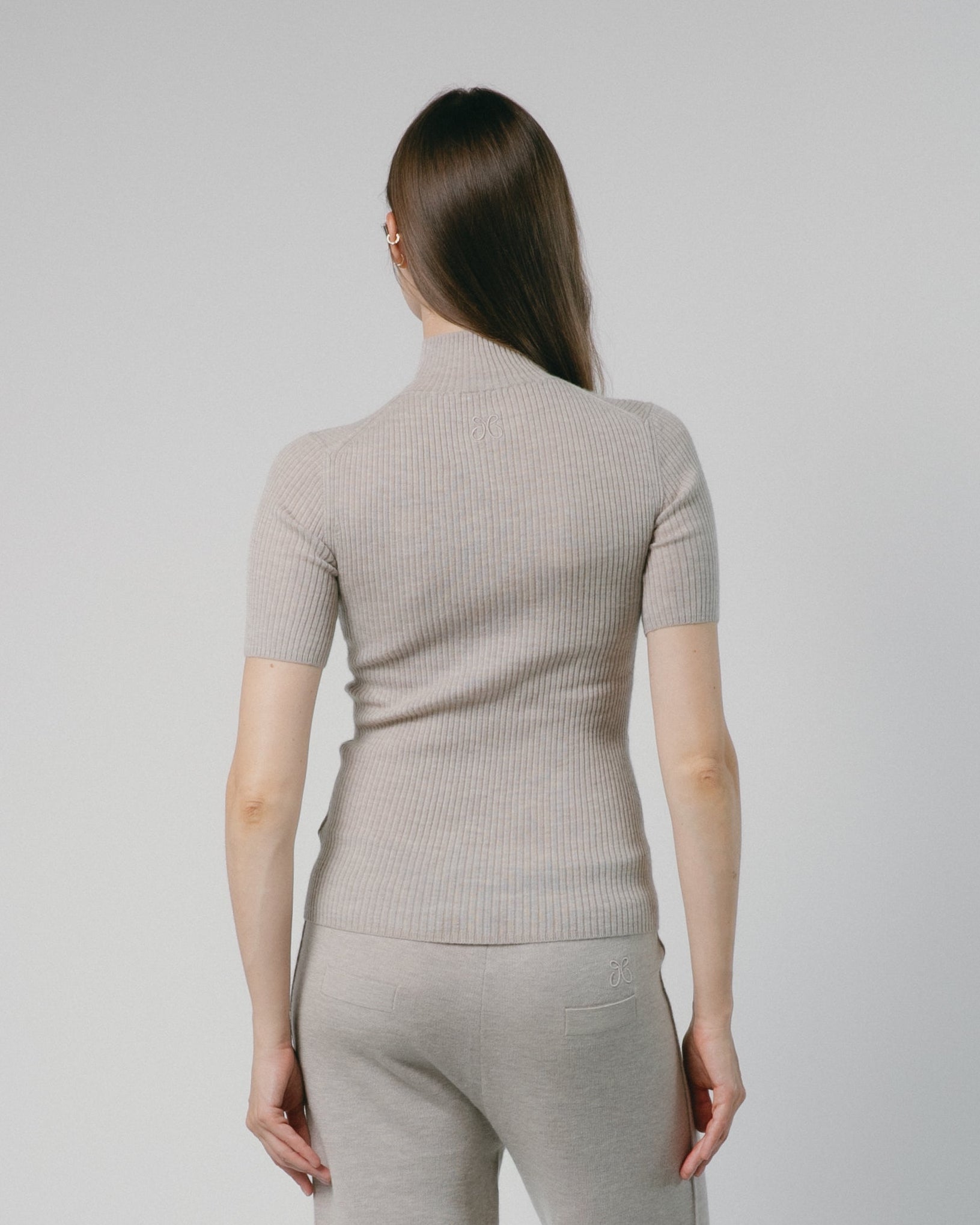 Linea Cashmere Mock Neck Top Mysto Cashmere